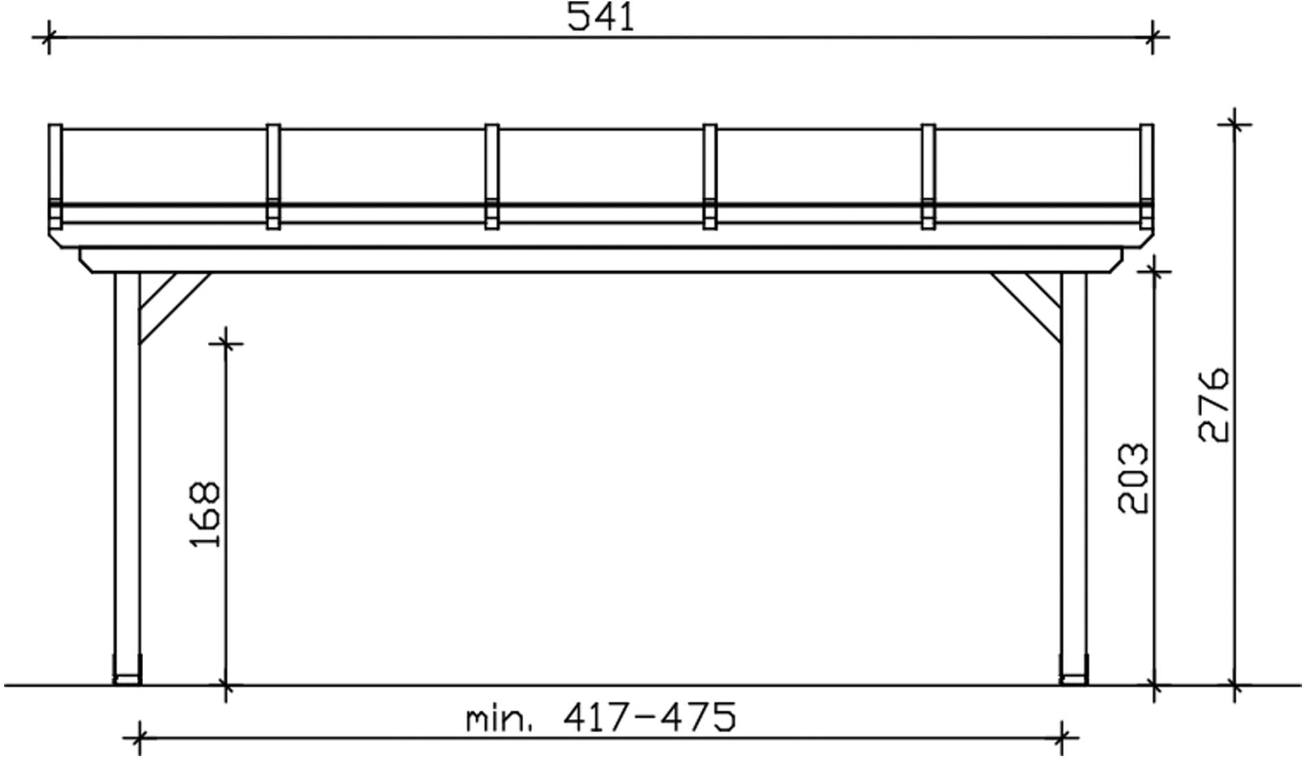 Skanholz Terrassendach »Ancona« Leimholz