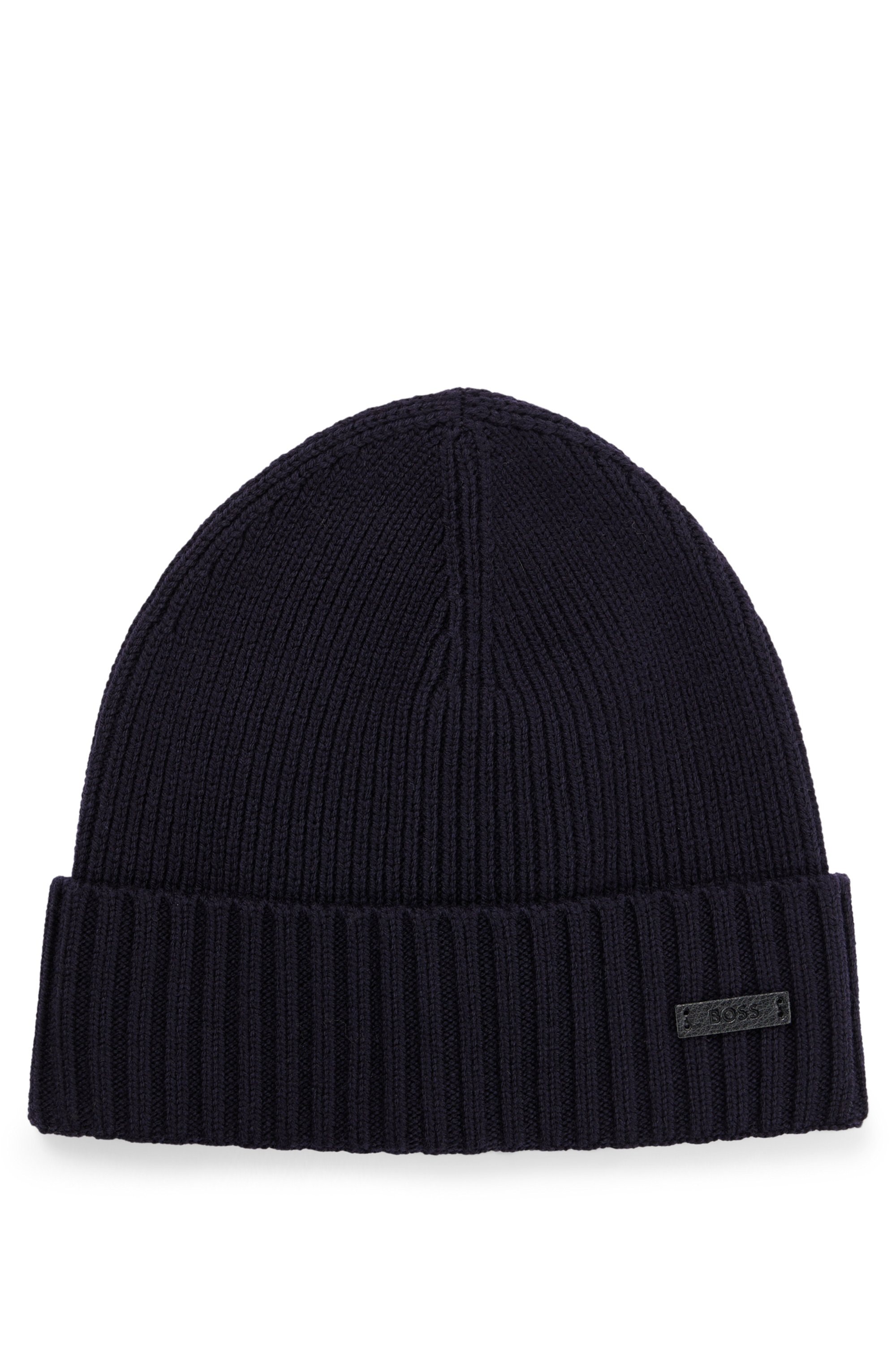 BOSS Beanie »Fati« aus Rippenstrick