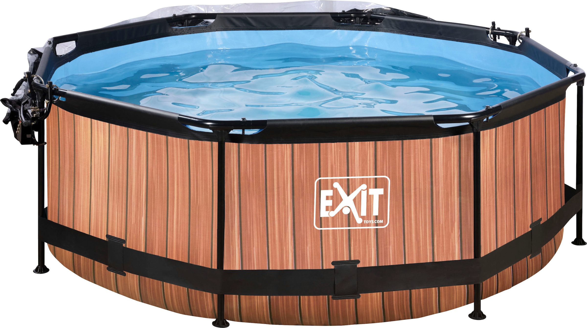 EXIT Framepool »inkl. multifunktionaler Abdeckung«, (Set, 3 tlg.), ØxH: 244x76 cm, mit Kartuschenfilter und Abdeckung