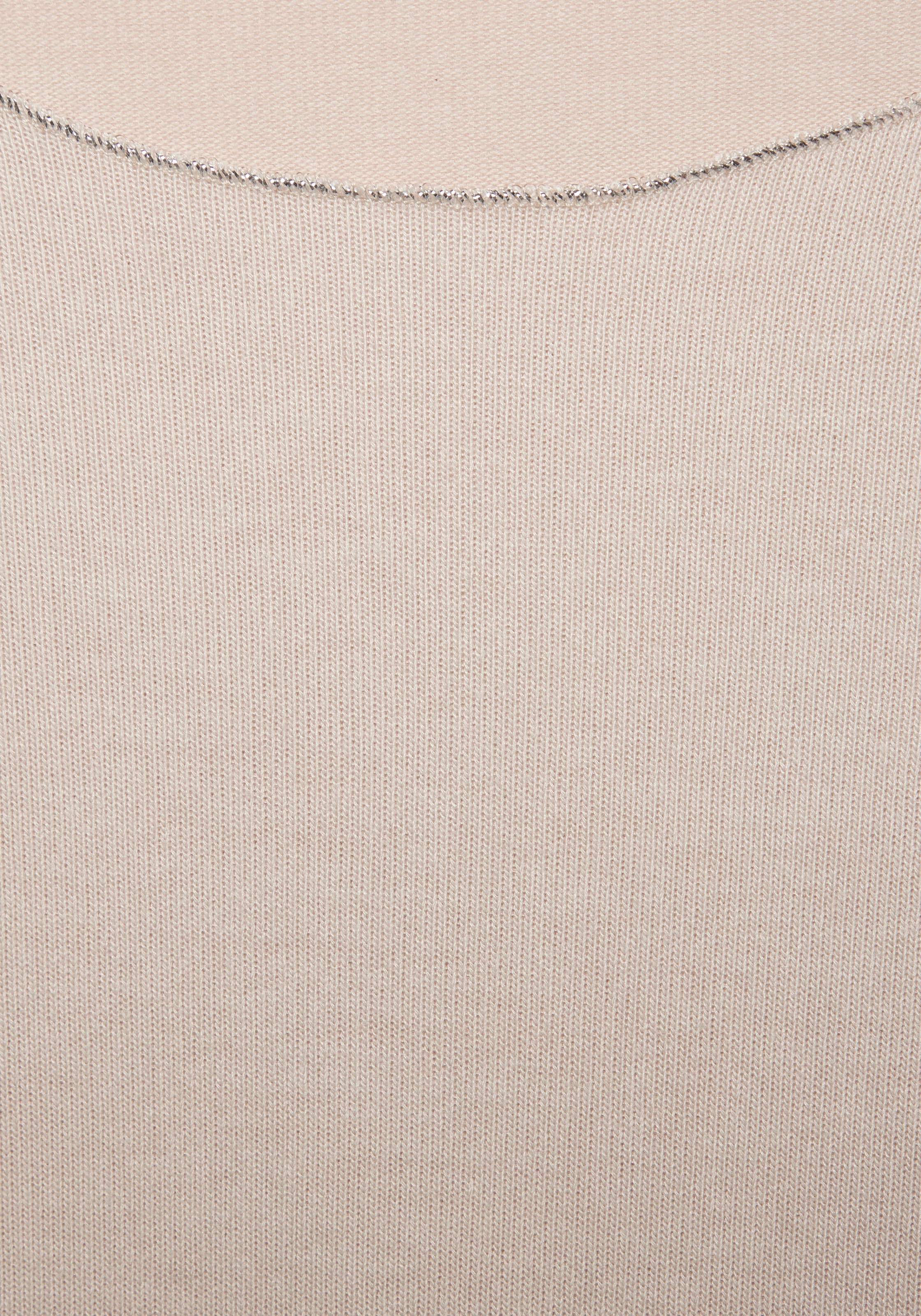 LASCANA Langarmshirt »mit feiner Glitzereinfassung«, aus weichem Viskose-Feinstrick