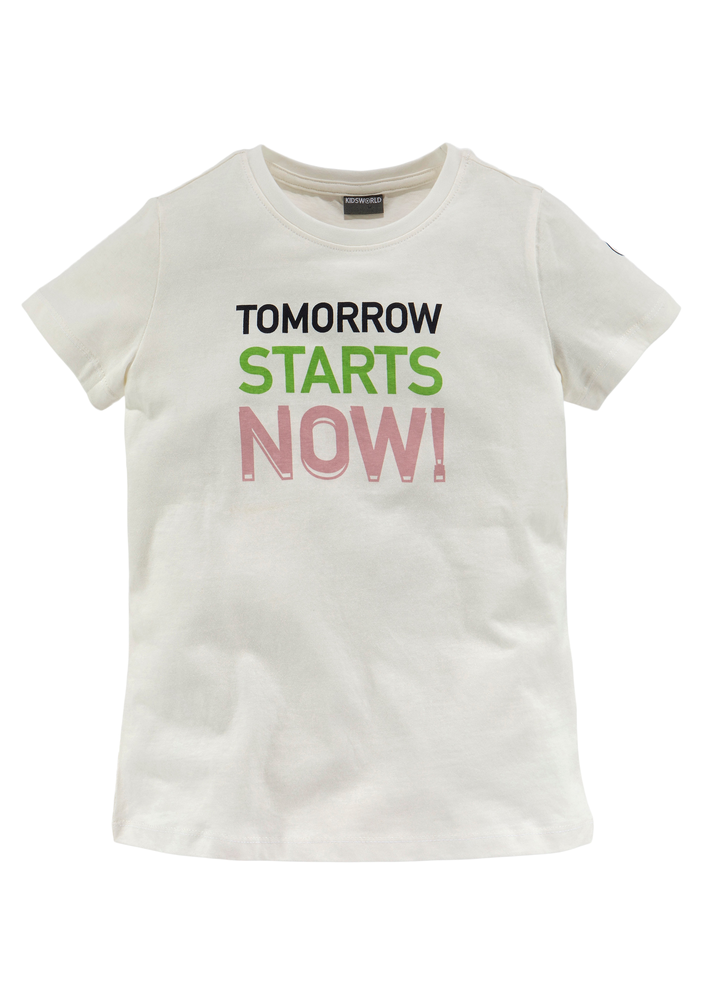 KIDSWORLD T-Shirt %Sale now!«, im jetzt starts Druck »Tomorrow
