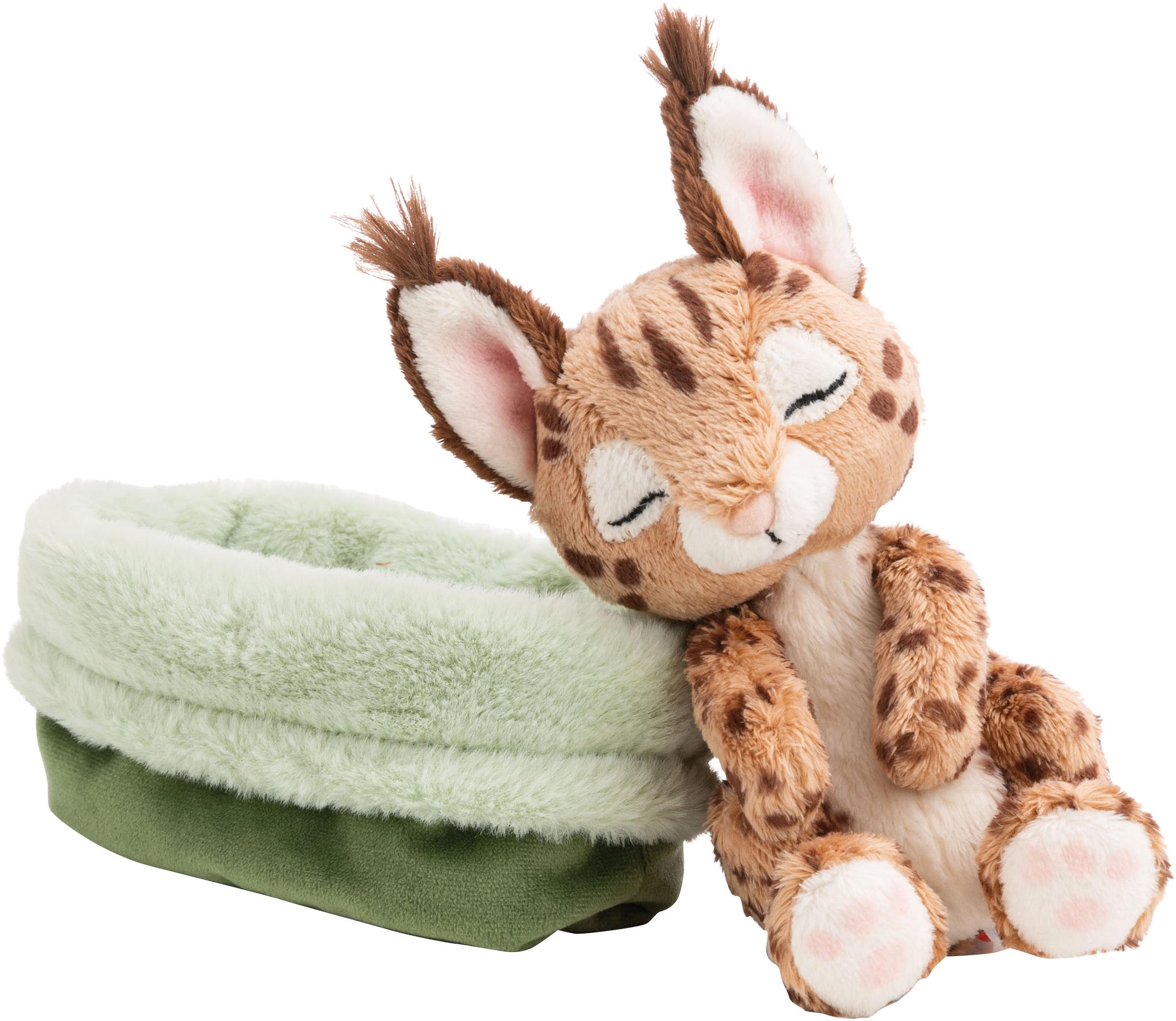 Nici Kuscheltier »Sleeping Pets, Karakal, 12 cm« im Körbchen