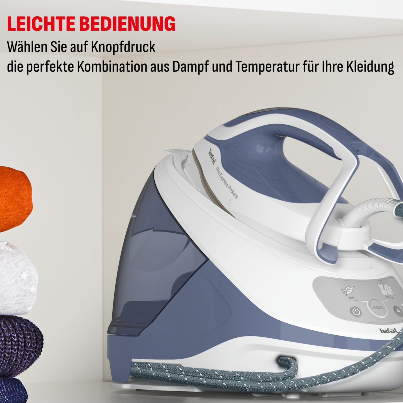 Tefal Dampfbügelstation »Tefal GV9225 Pro Express Protect« 1.800 ml Wassertank