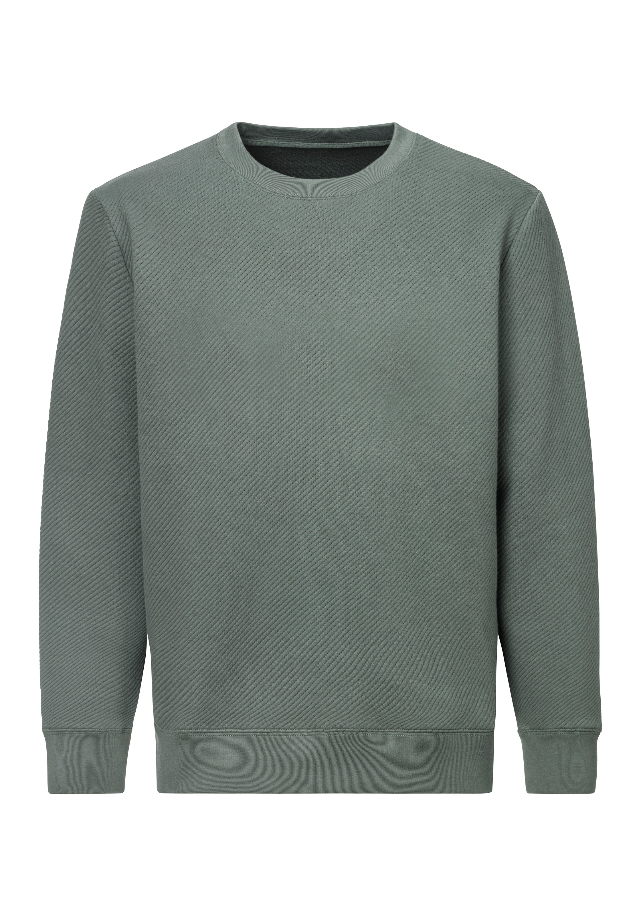 John Devin Sweatshirt, Langarm, Sweatshirt mit Struktur, Rundhals, Baumwollmischung