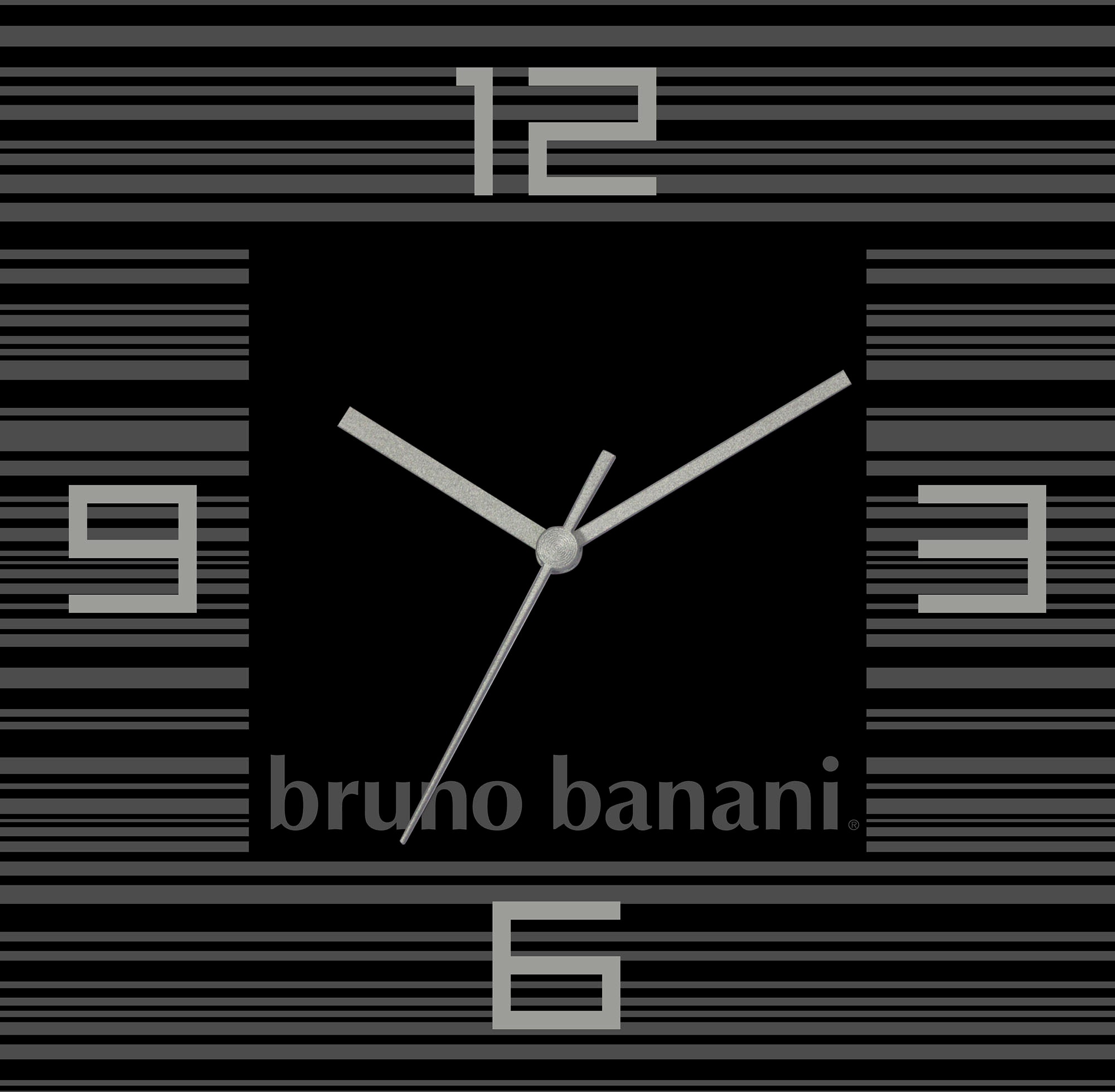 Bruno Banani Wanduhr »Thin Stripes auf Alu«, analog, 30 cm günstig online kaufen