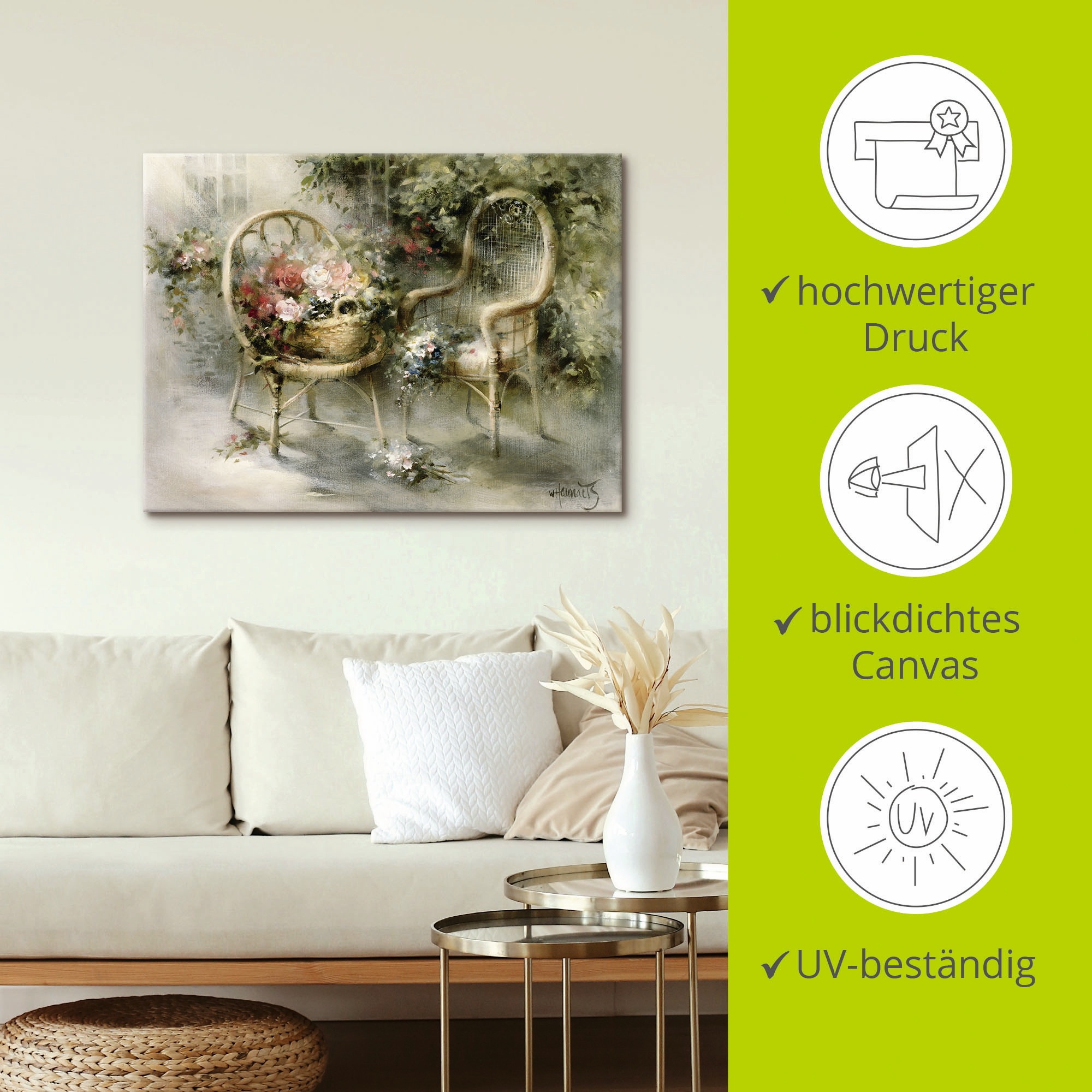 Artland Wandbild »Sommer II«, Garten, (1 St.), als Leinwandbild, Poster in verschied. Größen