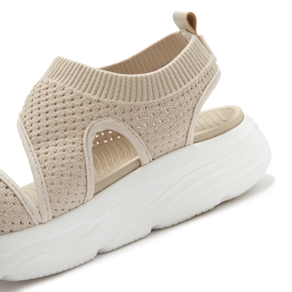 LASCANA Sandale, Sandalette, Sommerschuh aus elastischem Textil besonders leicht VEGAN