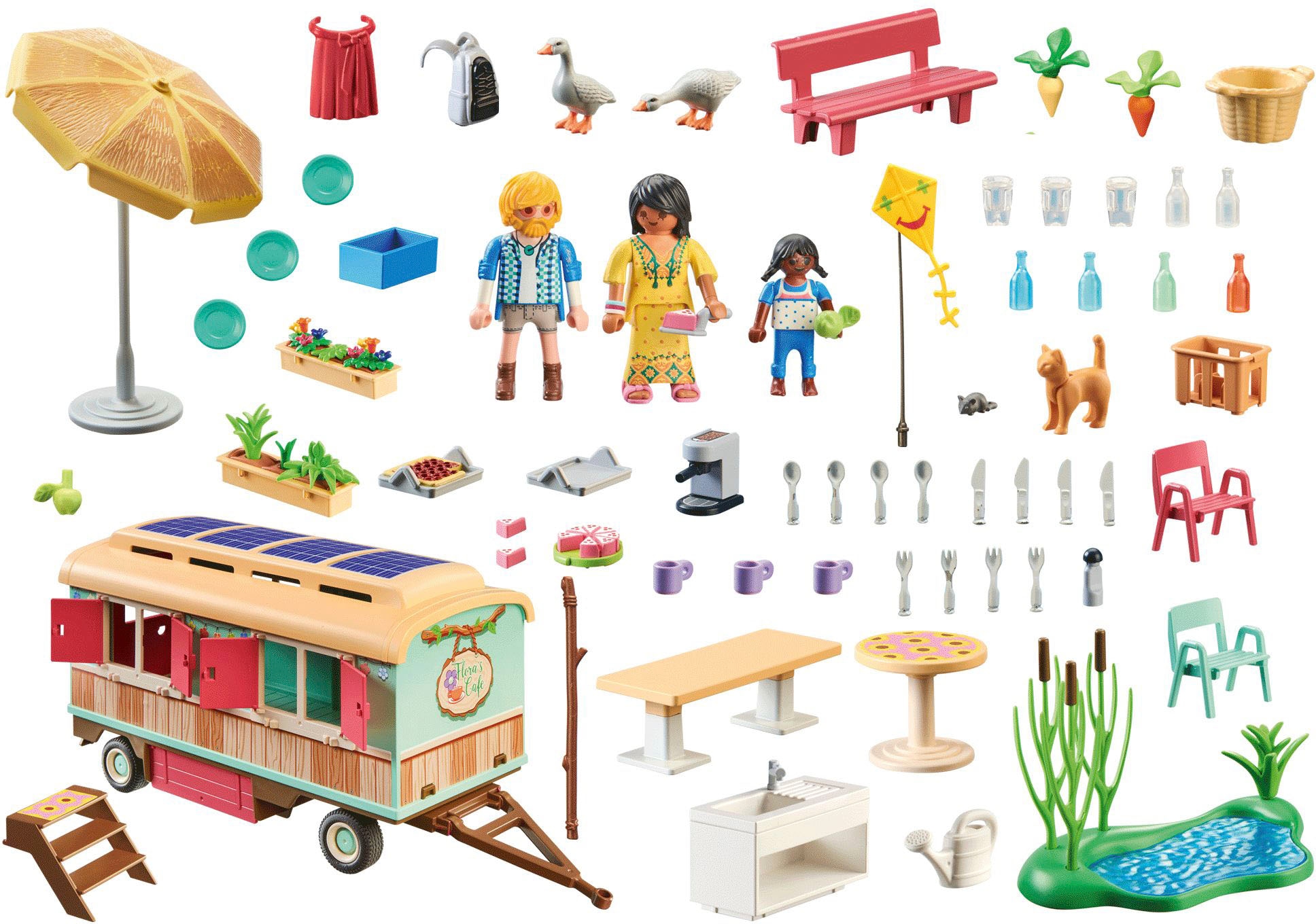 Playmobil® Konstruktions-Spielset »Gemütliches Bauwagencafé (71441), Country«, (145 St.), teilweise aus recyceltem Material; Made in Germany