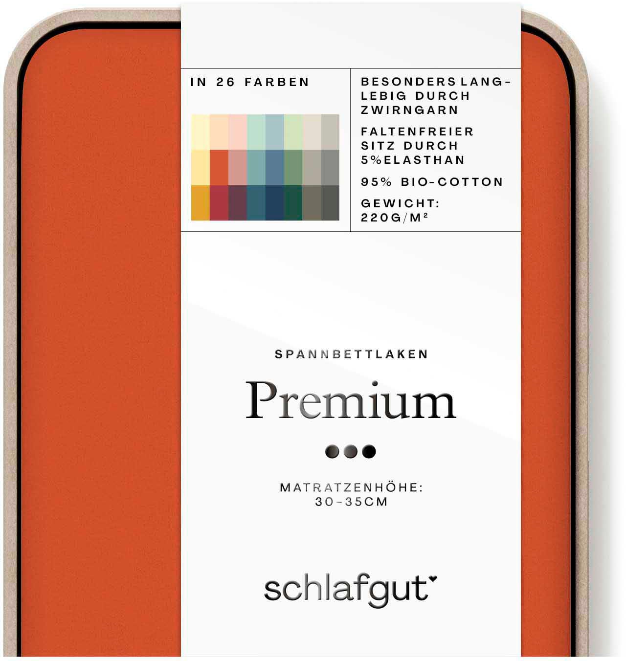 Schlafgut Spannbettlaken »Premium«, Zero Waste Verpackung, PREMIUM Qualität günstig online kaufen