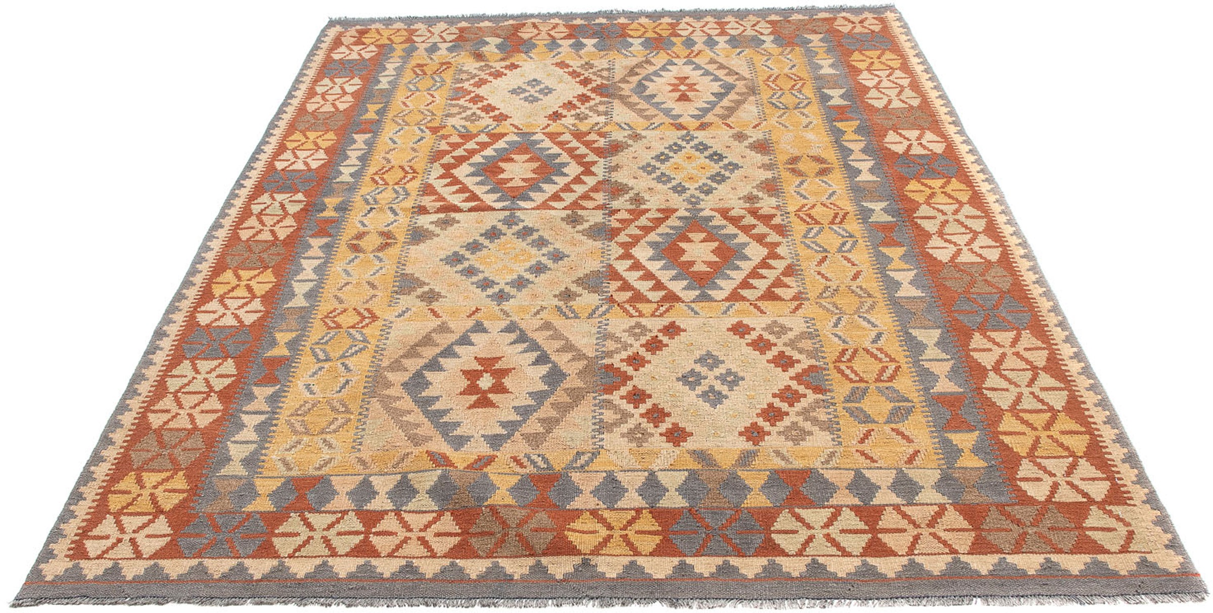 morgenland Wollteppich »Kelim - Oriental - 205 x 152 cm - mehrfarbig«, rech günstig online kaufen