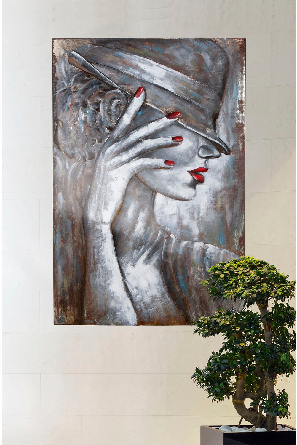 Casablanca by Gilde Metallbild »Bild rechteckig Casablanca weiß H. 120 cm«, günstig online kaufen