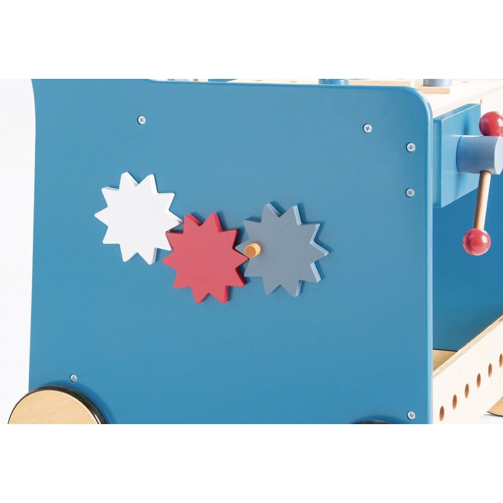 Pinolino® Spielwerkbank »Kalle, blau«, mit 4 Rollen