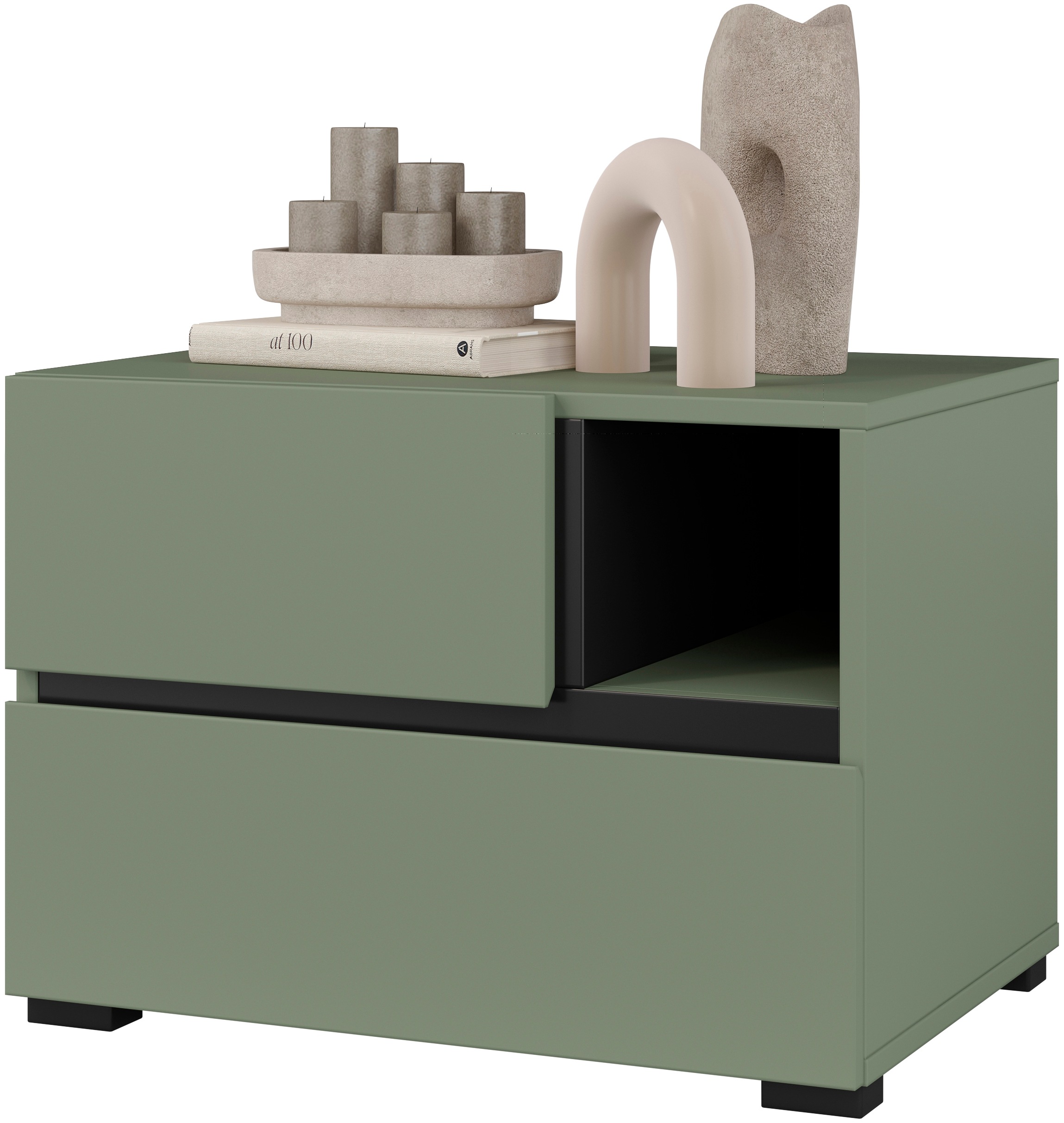 Home affaire Nachtkommode »Cross, moderner griffloser Nachtschrank« Nachtti günstig online kaufen