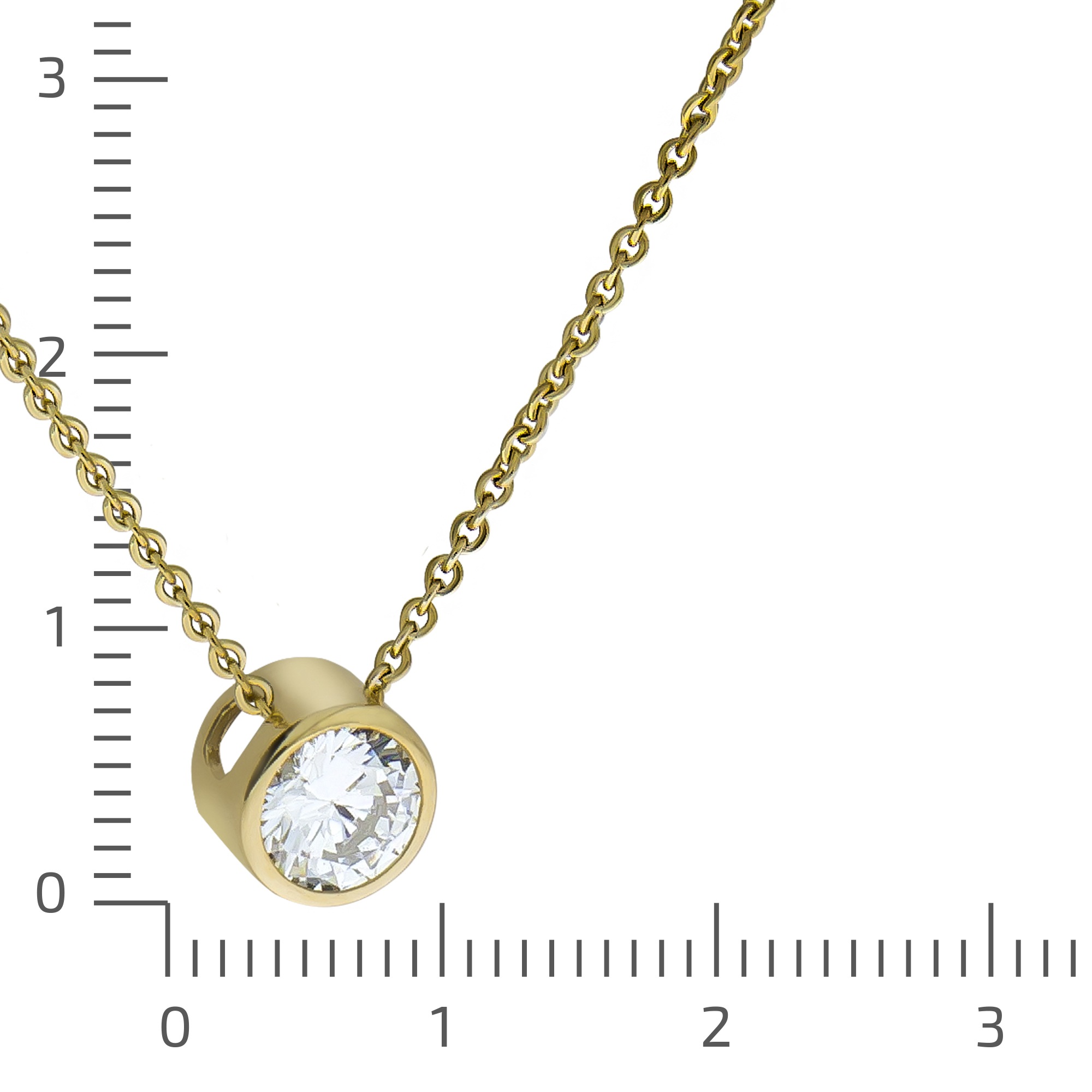 CELESTA Kette mit Anhänger »375/- Gelbgold Zirkonia«