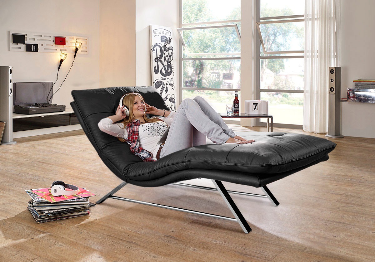W.SCHILLIG Relaxliege »daily dreams«, in Waffelkissen-Optik, wahlweise mit Motor, Kufengestell, in 2 Breiten
