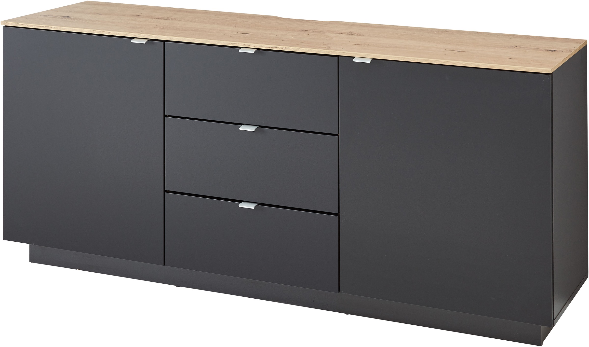 INNOSTYLE TV-Schrank »Core, TV-Sideboard Stellmaß B/H/T 180x77x44 cm« 1 Stk. tlg. TV-Sideboard mit 2 Holztüren und 3 Schubkästen schwarz schwarz...