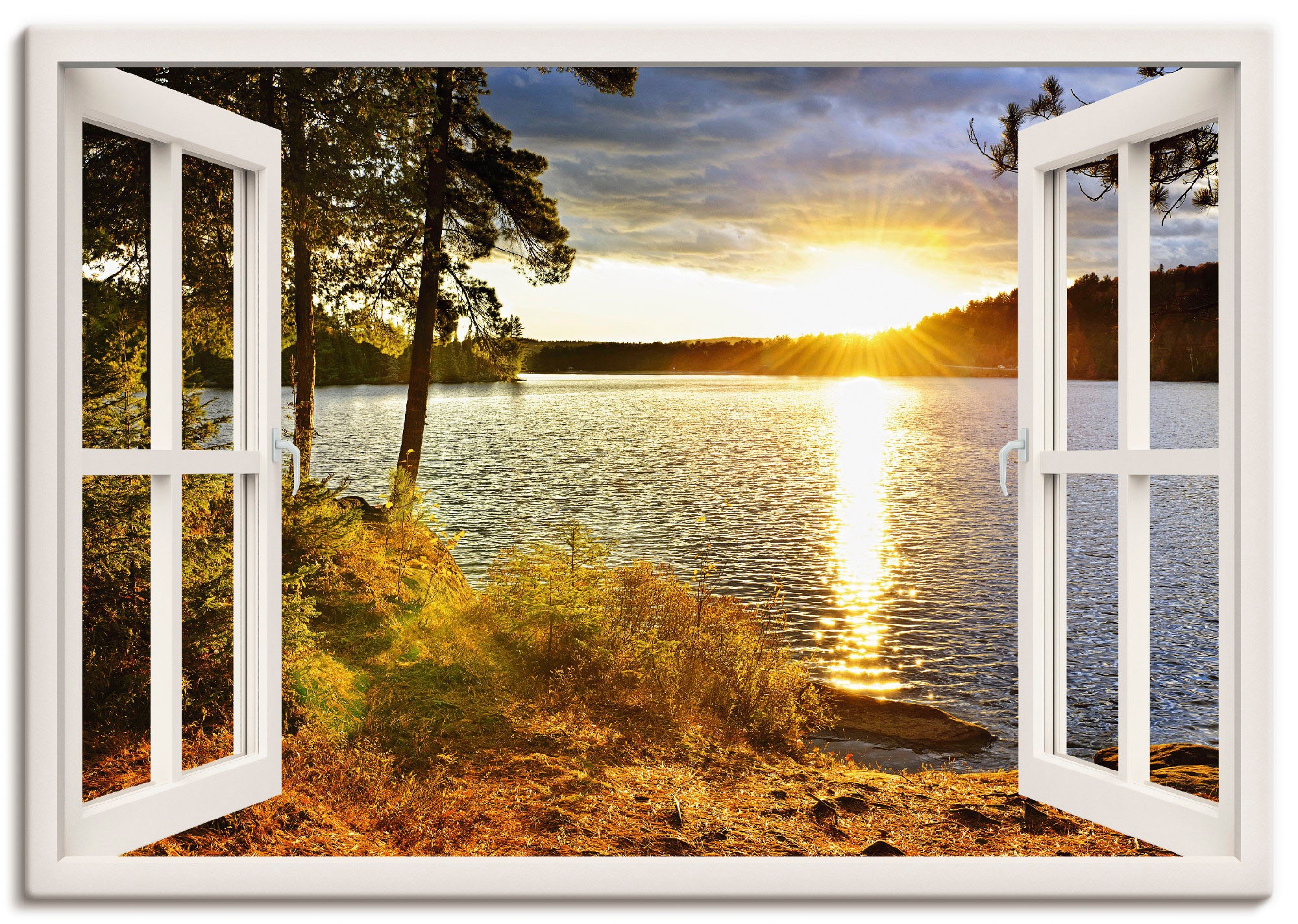 Artland Wandbild »Sonnenuntergang im Algonquin Park«, Fensterblick, (1 St.) günstig online kaufen