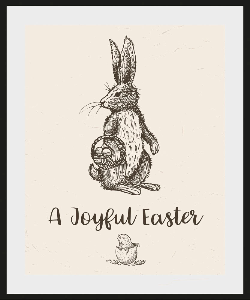 queence Bild »Ahmano« Hase   Hasen   Haustiere   Kunst   Ostern   Schwarz-W günstig online kaufen