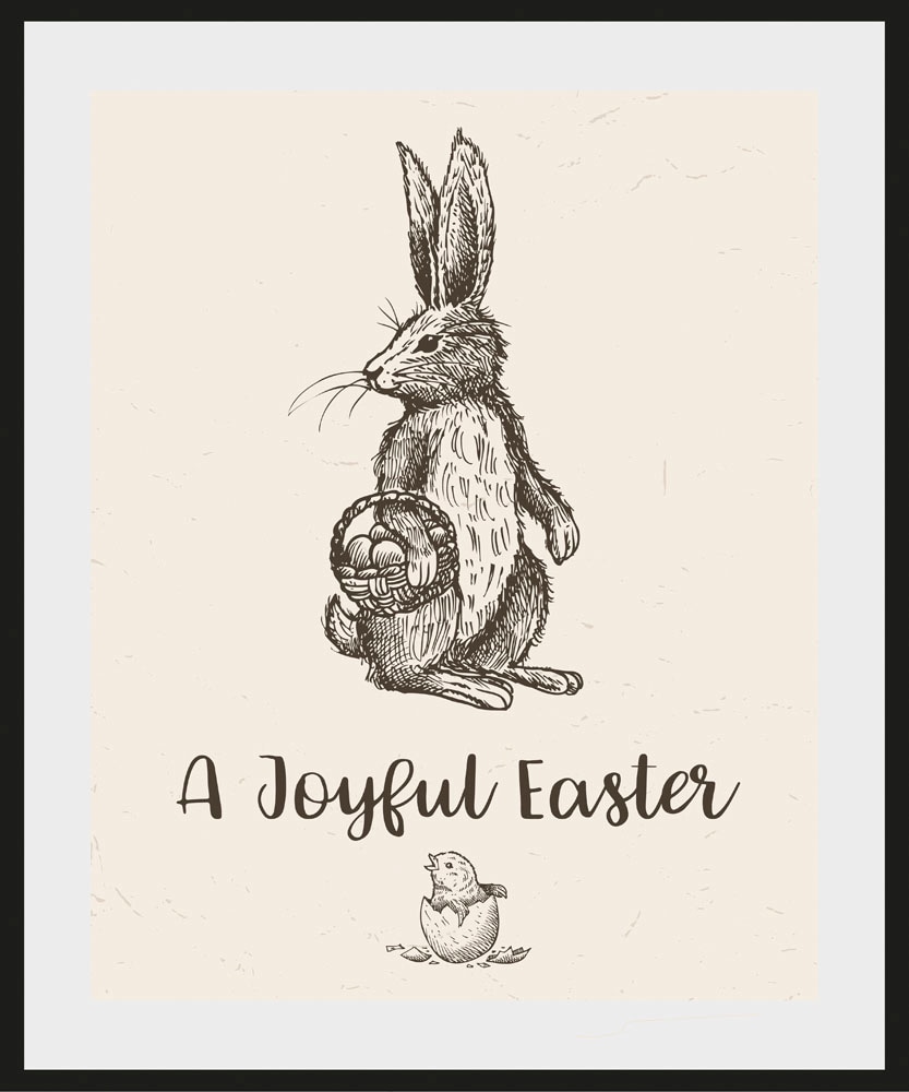 queence Bild »Ahmano«, Hase-Hasen-Haustiere-Kunst-Schwarz-Weiß-Ostern, (1 S günstig online kaufen