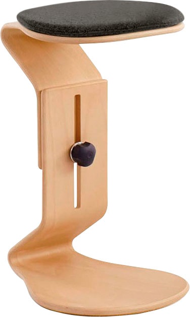 MAYER SITZMÖBEL Sitzhocker »1119« 1 Stk. tlg. NEST NATURE Hocker ready mit flachem Kokos-Sitzpolster 1119 Anthrazit