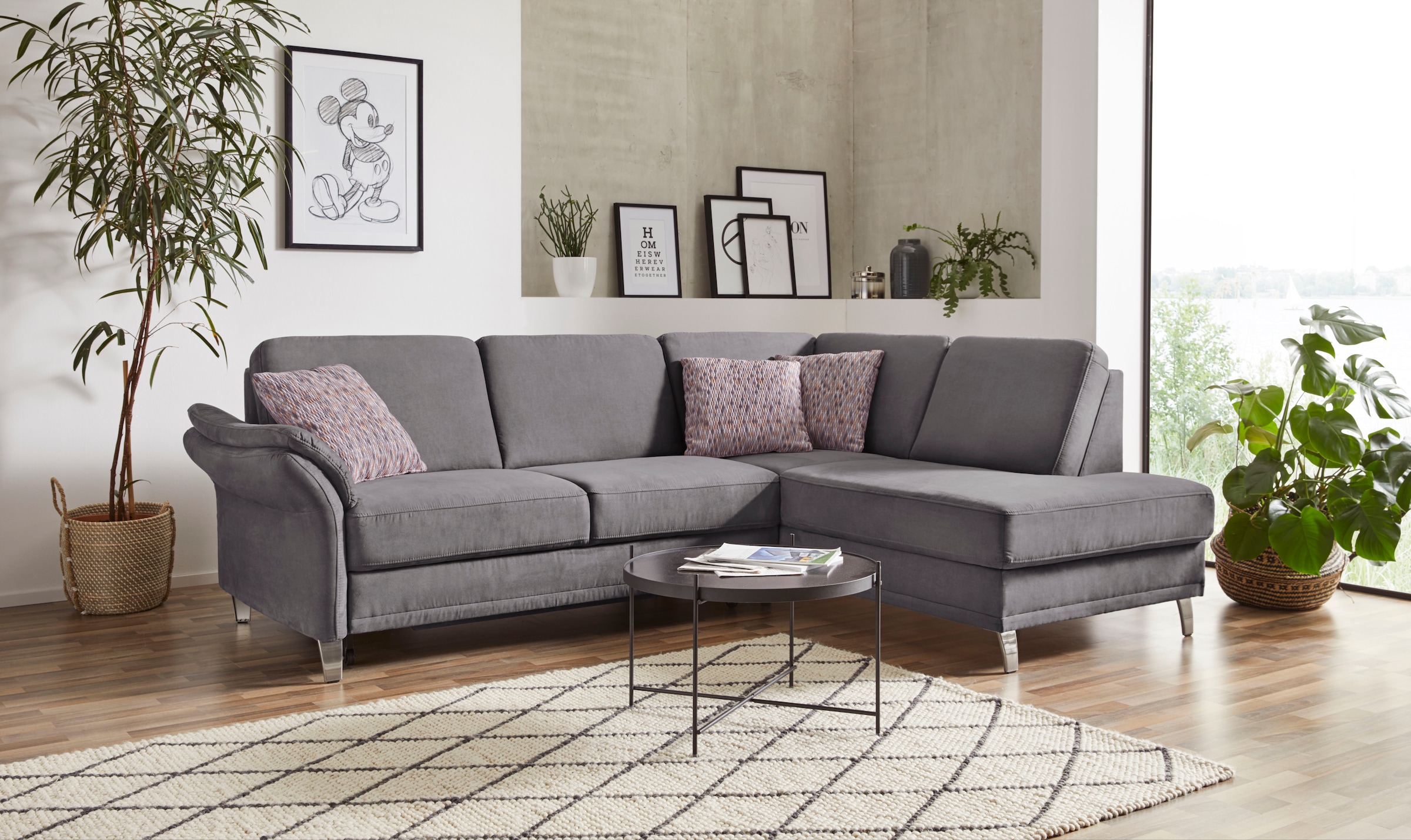 sit&more Ecksofa »Clio L-Form«, wahlweise mit Bettfunktion und Bettkasten, günstig online kaufen