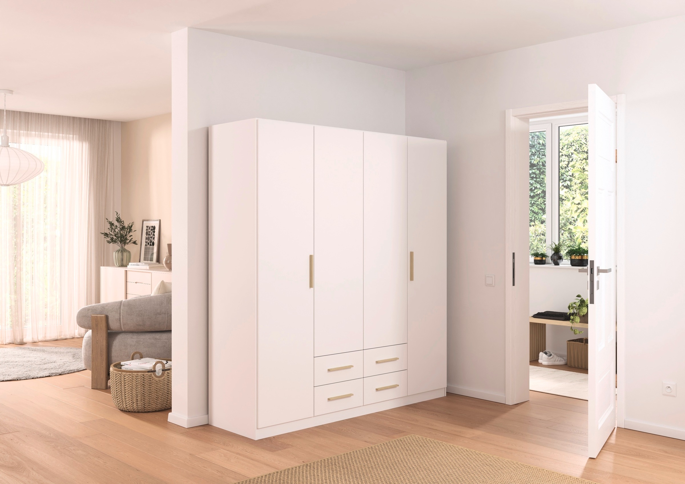 rauch Drehtürenschrank »Kleiderschrank Schrank Garderobe KREFELD optional m günstig online kaufen