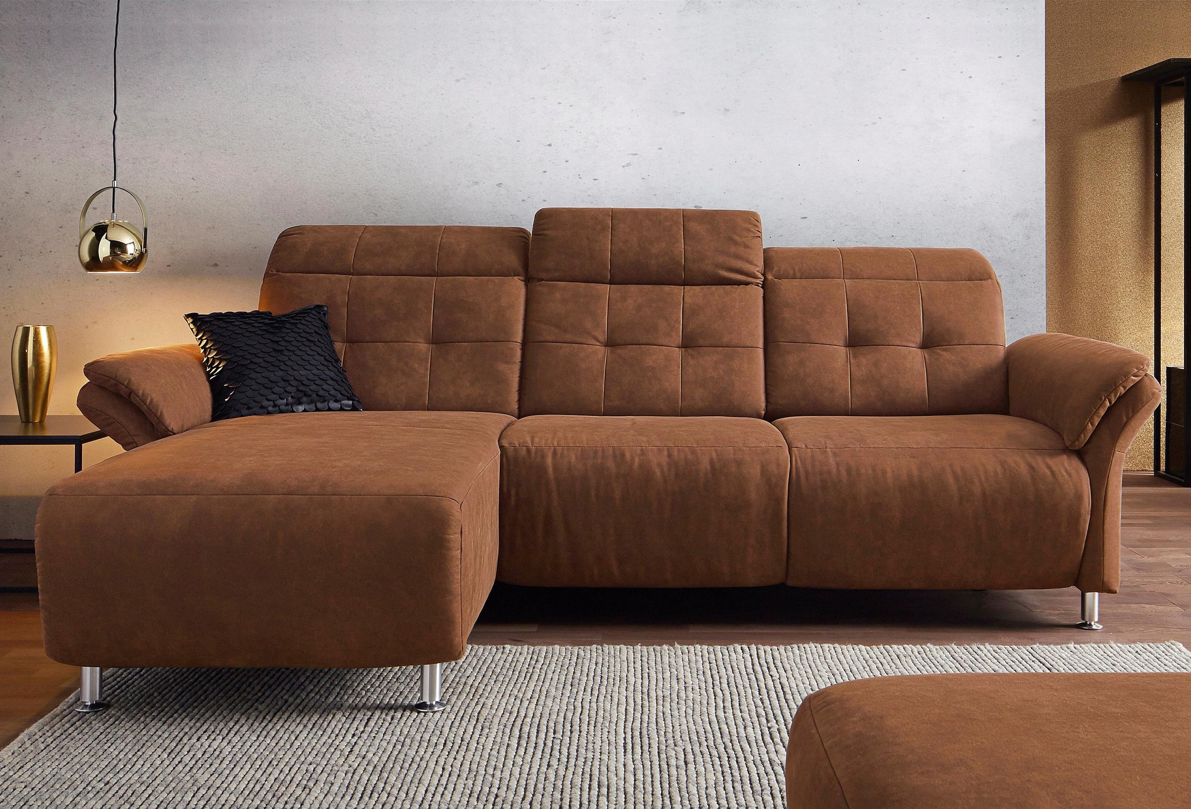 Home affaire Ecksofa »Manhattan L-Form« 2 Sitze mit elektrischer Relaxfunkt günstig online kaufen