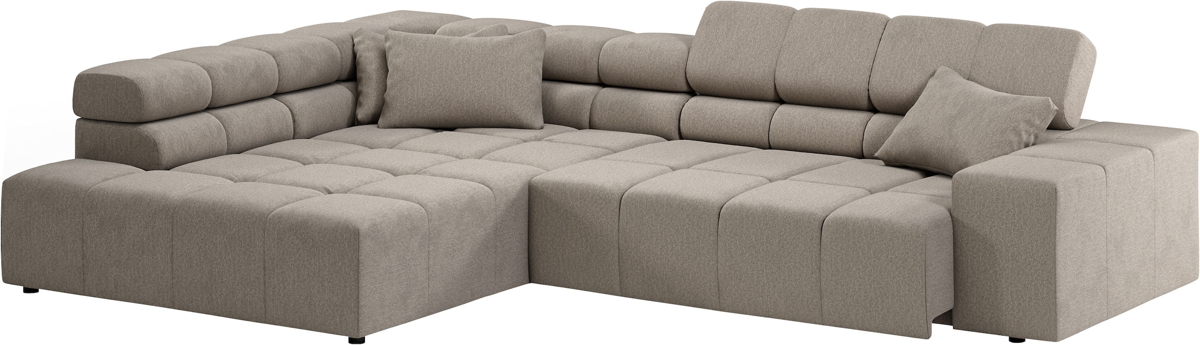 INOSIGN Ecksofa »Ancona incl. Kopfteilverstellung, OTTOs Choice, Breite 319cm, L-Form«, wahlweise motorische Sitztiefenverstellung, auch in Cord + Easy Care