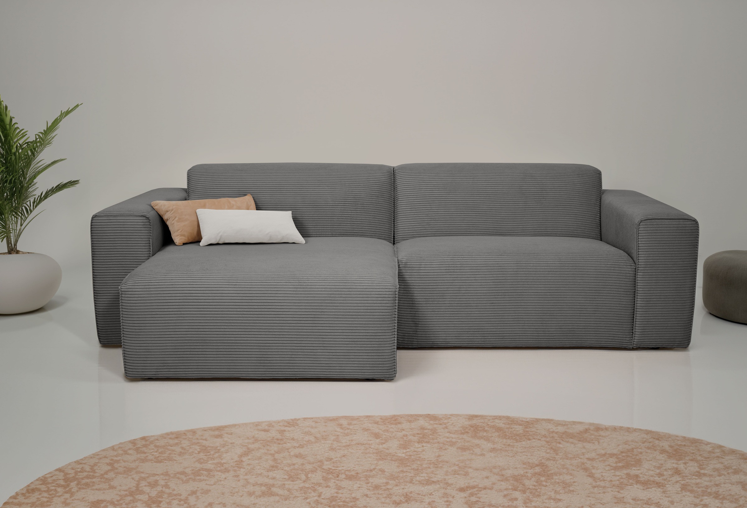 OTTO home Ecksofa »Koa, 228 cm, L-Form, Modulsofa in Cord, Chenille, Strukt günstig online kaufen