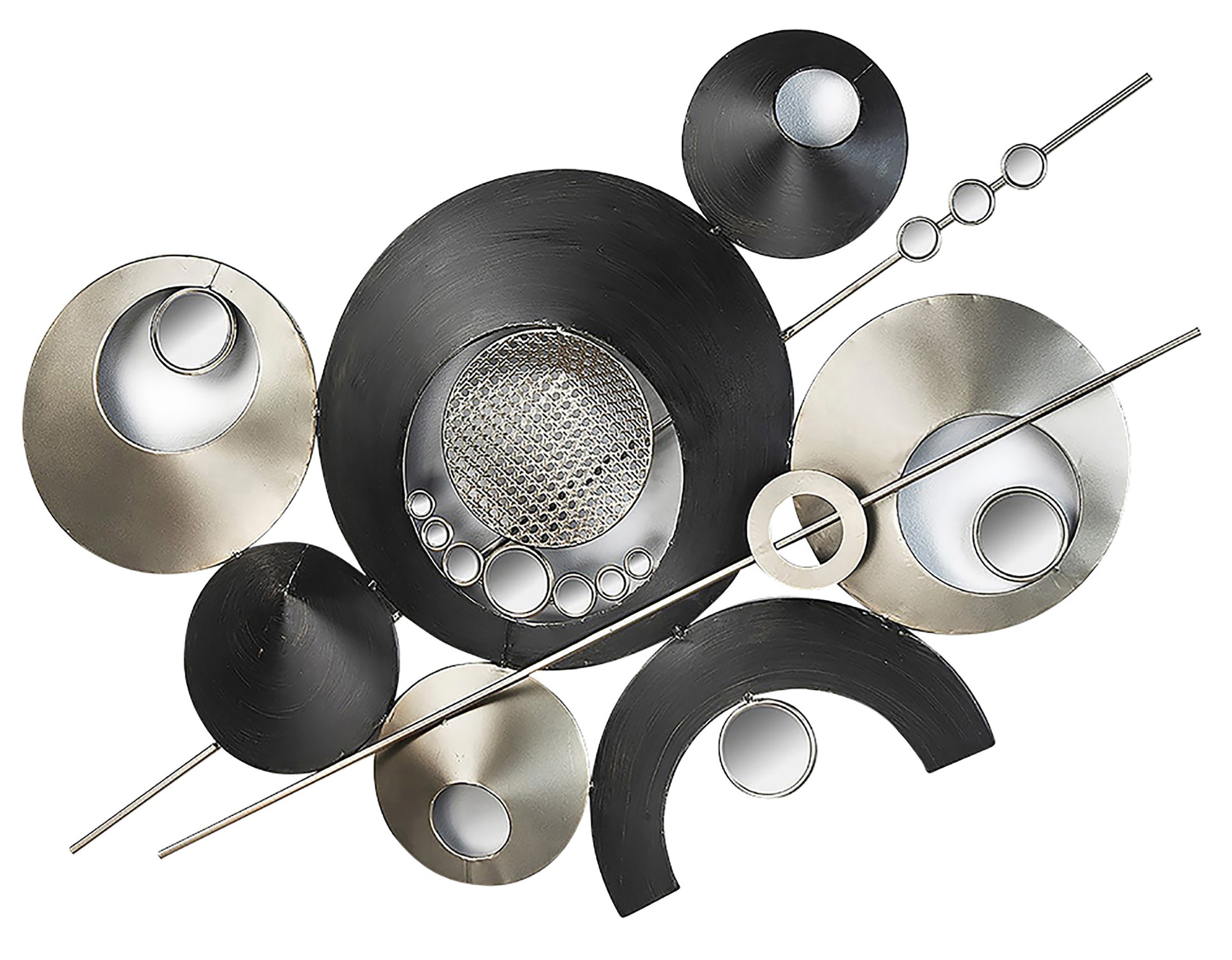 locker Wanddekoobjekt »Wandbild Kreise/Spiegel« günstig online kaufen