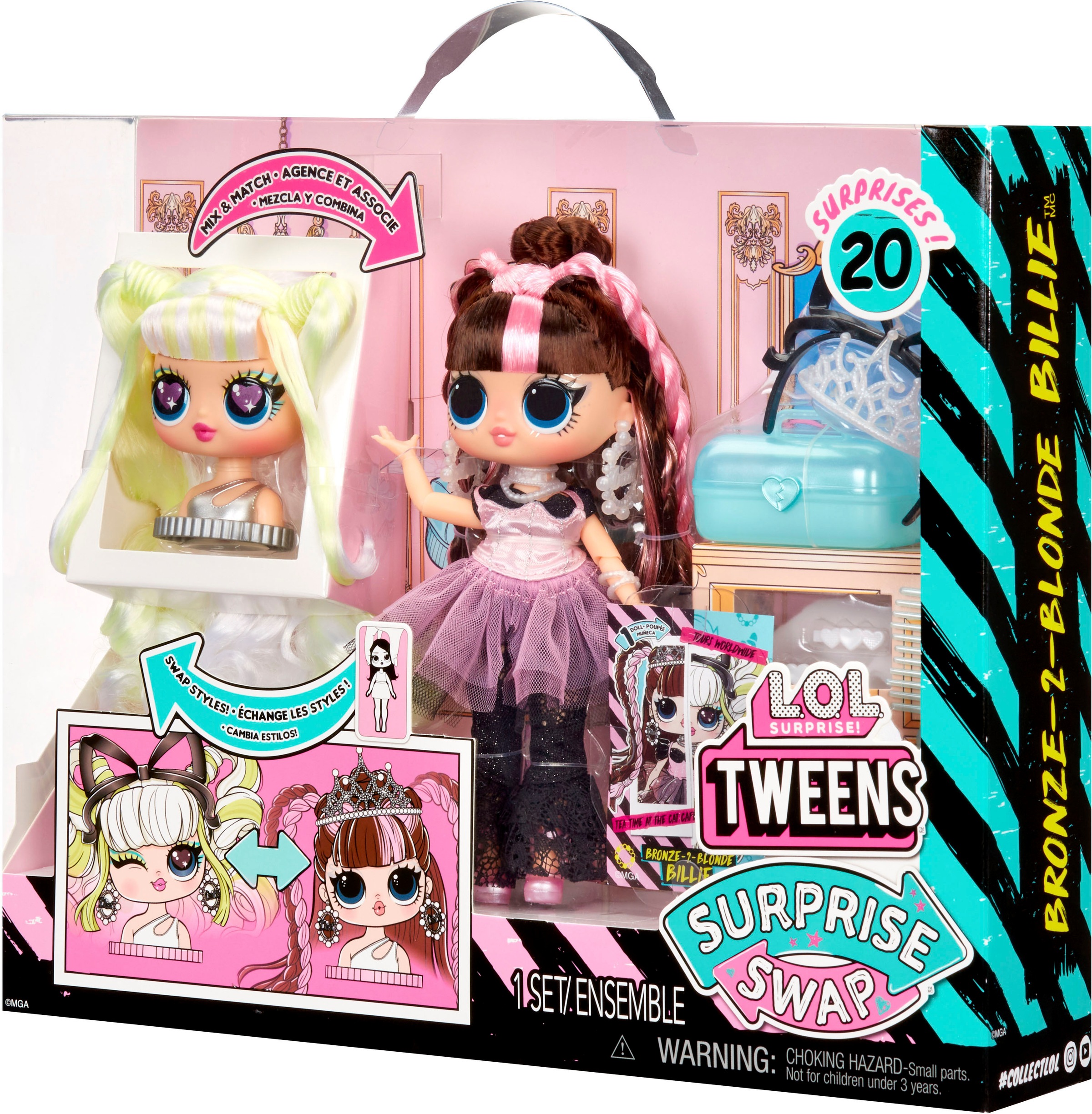 L.O.L. SURPRISE! Anziehpuppe »L.O.L. Surprise Tweens Surprise Swap - Bronze-2-Blonde Billie«, mit zusätzlichem Kopf im anderem Look