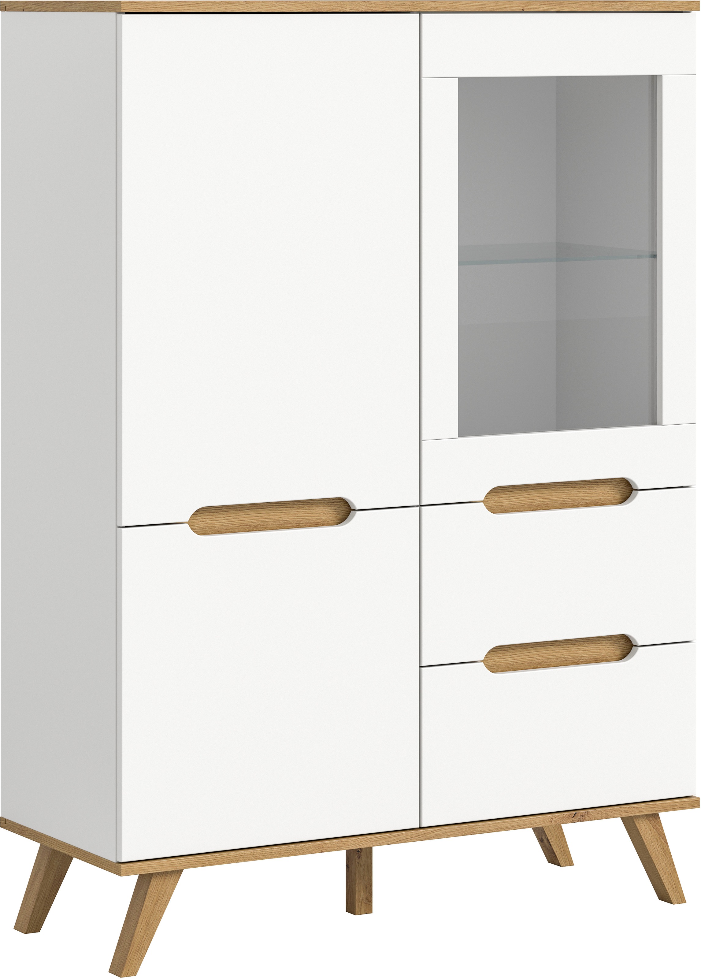 Home affaire Highboard »Alesund, Höhe 140cm, 2 Türen, 1 Schubkasten,konisch günstig online kaufen