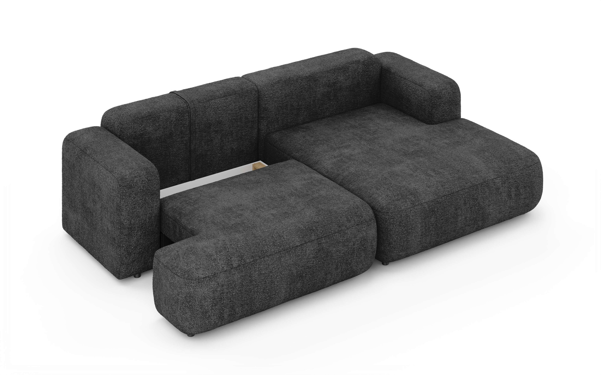 OTTO home Ecksofa »VEEVIA L-Form, Schlafsofa, Verlässliche Qualität, Breite 256cm« mit Bettkasten, belastbar bis 480kg, inklusive Rücken- und Zierkissen