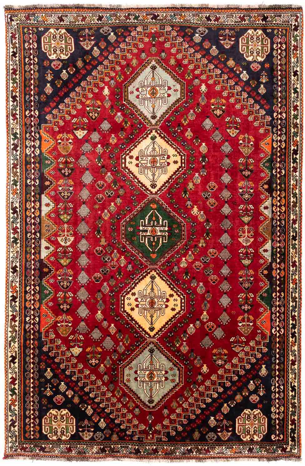 morgenland Wollteppich »Shiraz Medaillon 276 x 172 cm«, rechteckig, Unikat günstig online kaufen