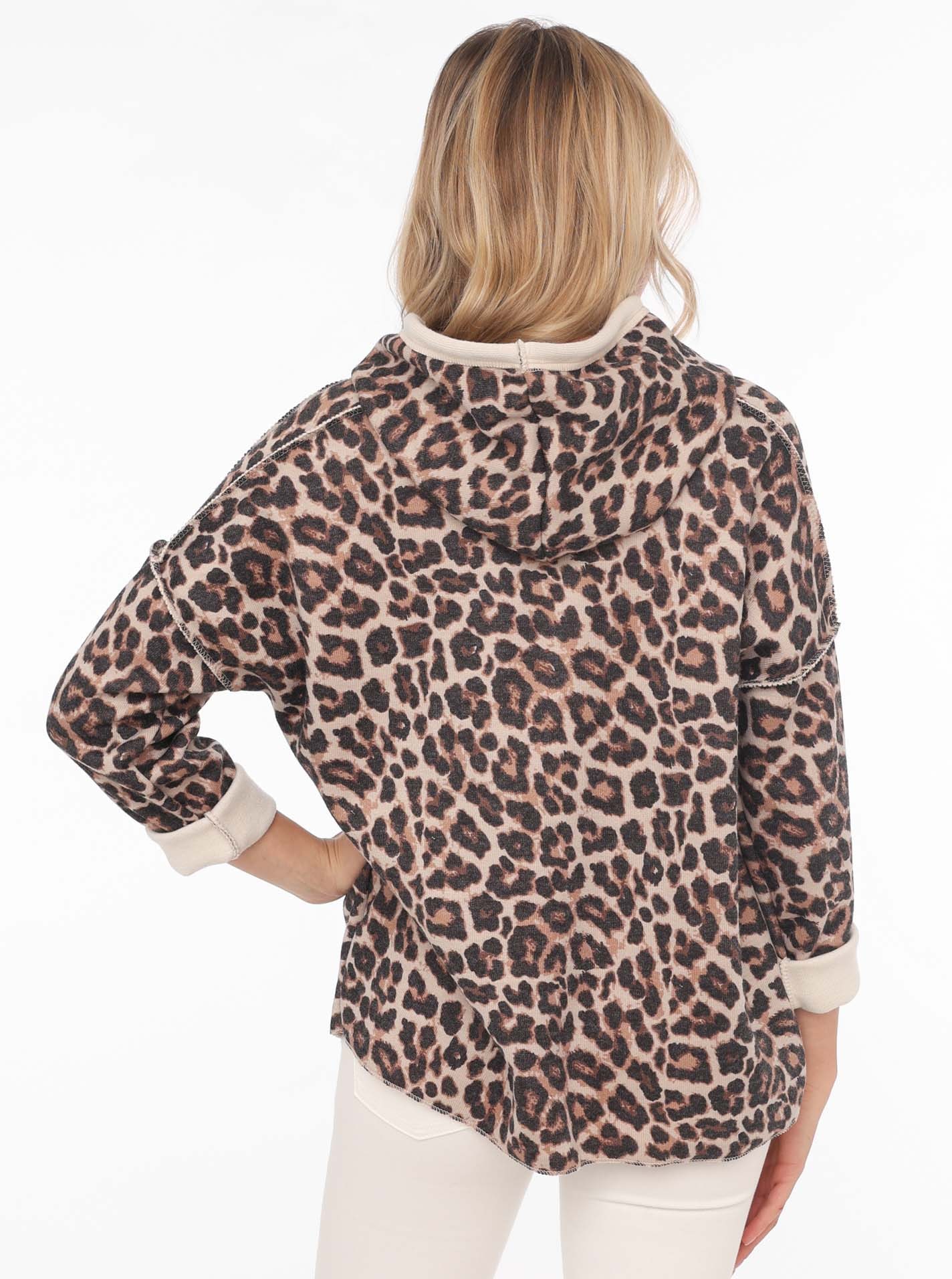 Zwillingsherz Hoodie »"Leo"«, mit Kapuze und Leoprint