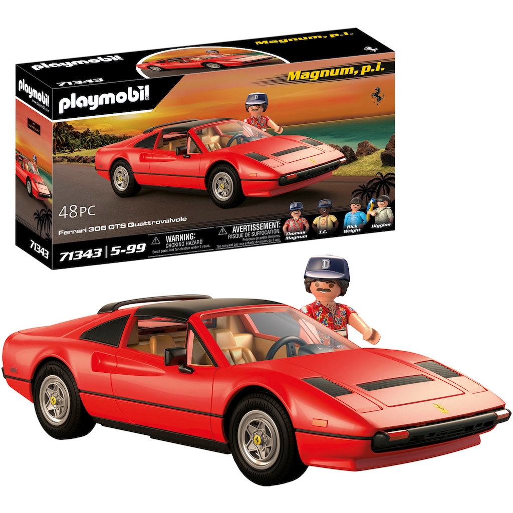 Playmobil® Konstruktions-Spielset »Magnum, p.i. Ferrari 308 GTS Quattrovalvole (71343)«, (48 St.)