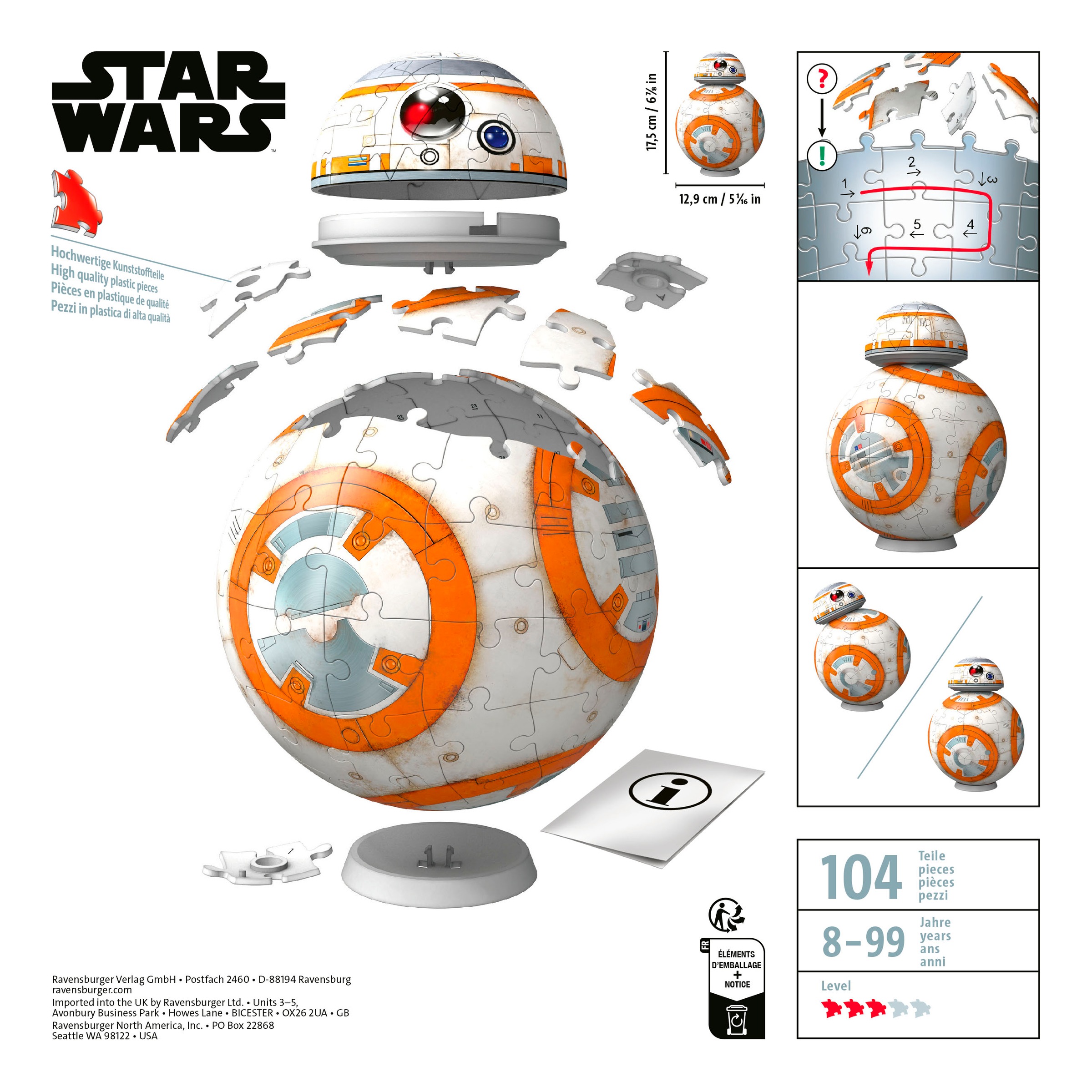 Ravensburger 3D-Puzzle »Star Wars BB-8«, Made in Europe