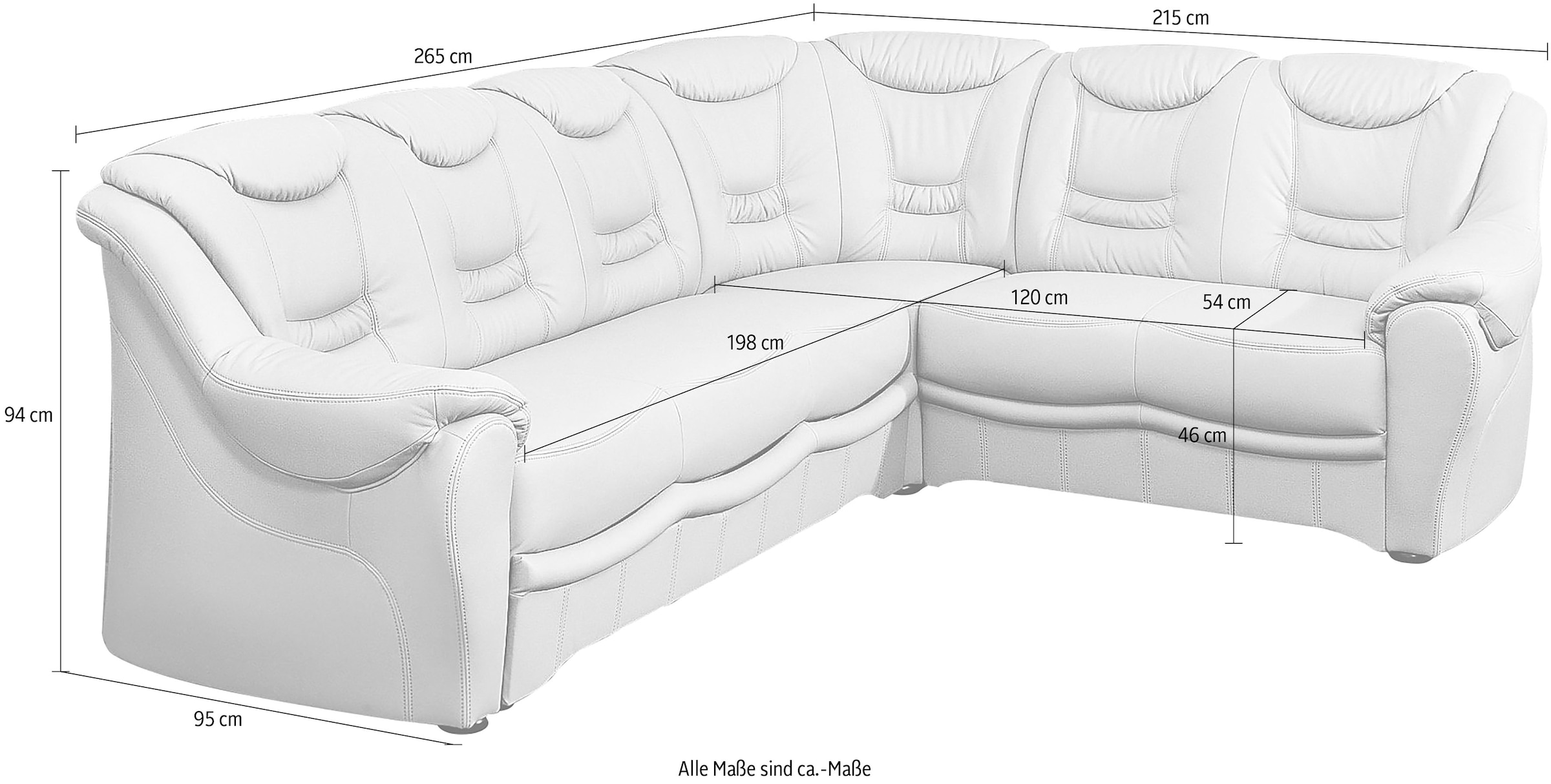sit&more Ecksofa »Bansin L-Form«, wahlweise mit Bettfunktion