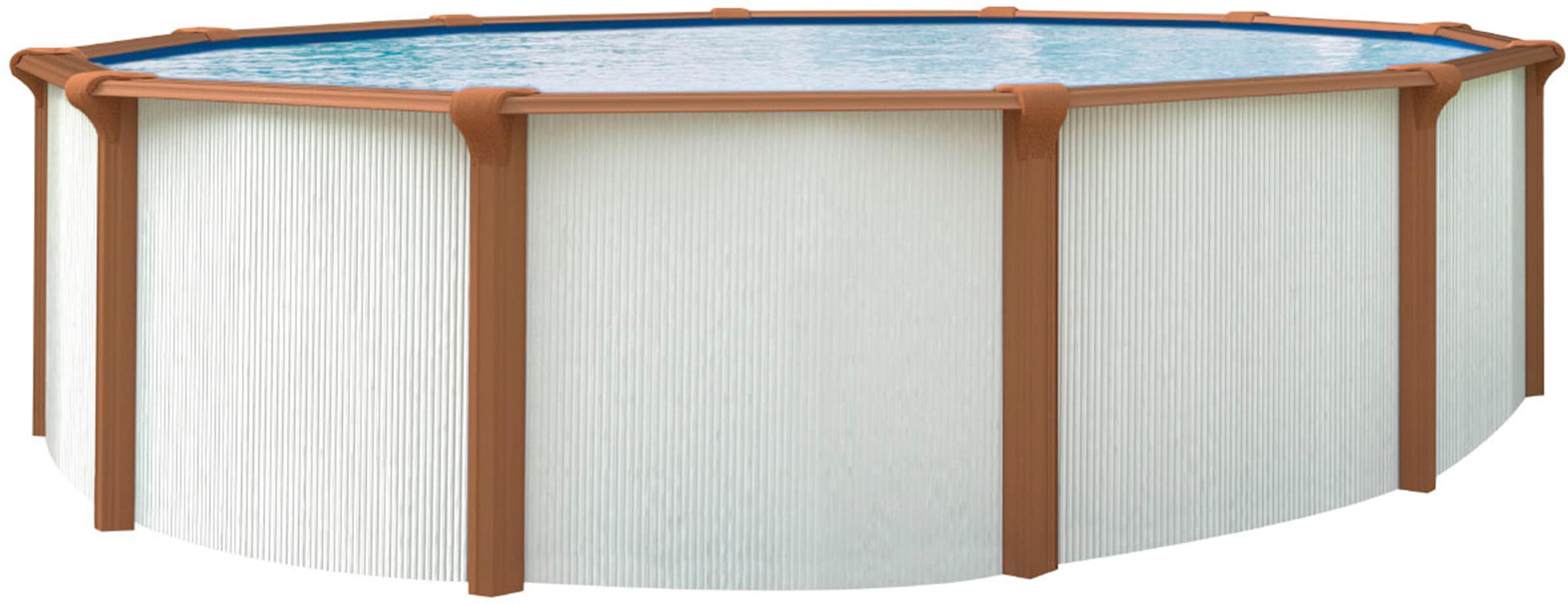 KWAD Rundpool »Green line Evolution« 4, 6x1, 32 white- wood Folie in blau, sand oder grau erhältlich white- wood, Innenfarbe: blau Ø/B/H/L: 460 cm...