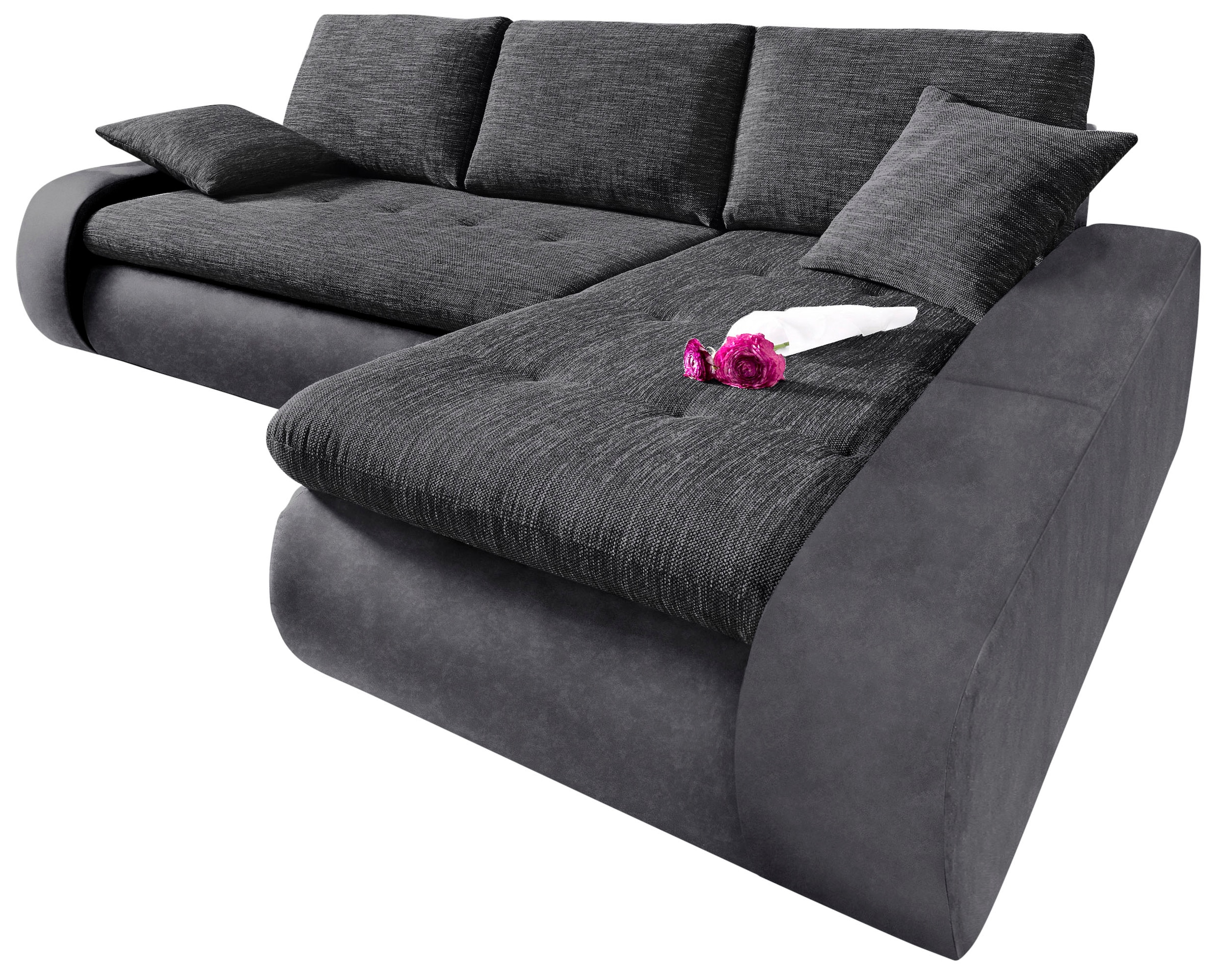 TRENDMANUFAKTUR Ecksofa »Indie, modern und bequem, Materialmix, OTTOs Choic günstig online kaufen