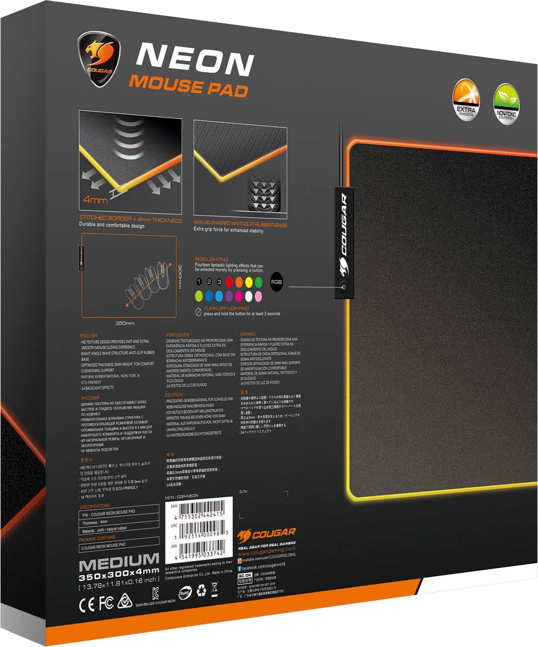 Cougar Gaming Mauspad »NEON RGB«