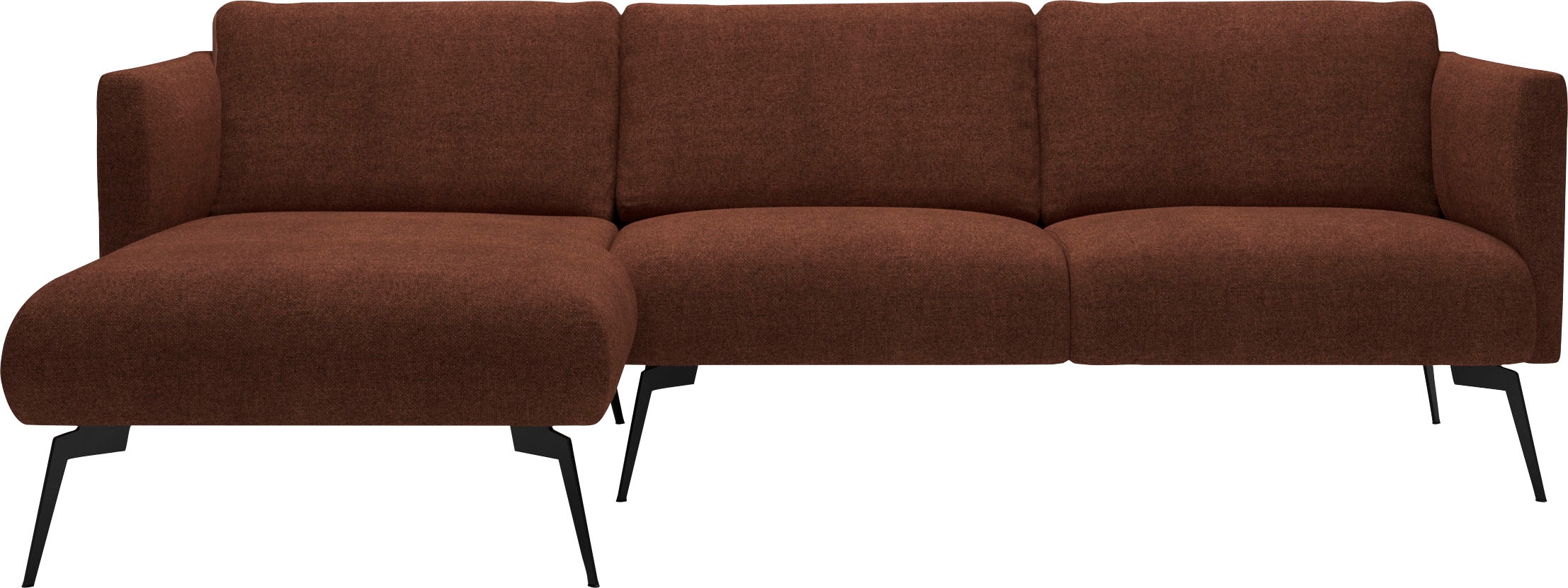 andas Ecksofa "Horna, L-Form,", mit schwarzen Metallbeinen günstig online kaufen