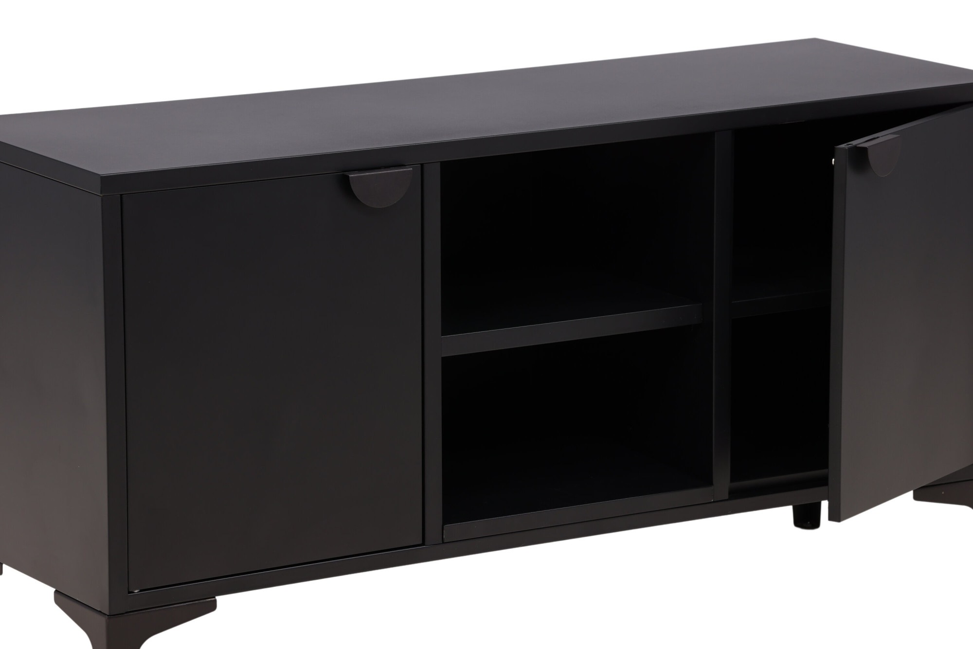 Venture Home TV-Board »Piring, TV-Board aus Stahl, Industrial, Breite 120 cm« TV-Möbel, Pulverbeschichtung, Türen, offene Fächer, modern