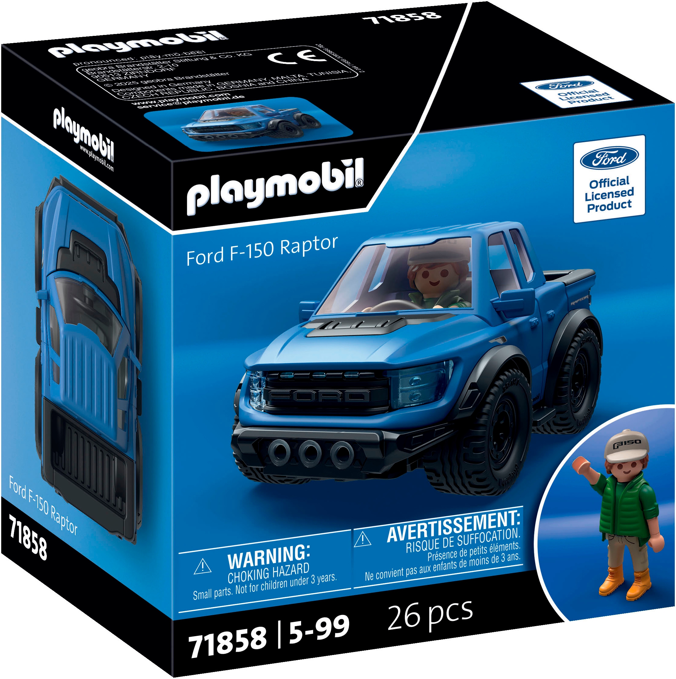 Playmobil® Konstruktions-Spielset »PLAYMOBIL X Ford F-150 Raptor (71858), Cars«, (26 St.), Made in Europe