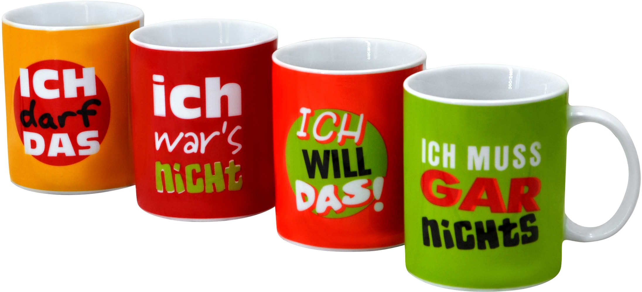 Retsch Arzberg Becher »Machosprüche«, auf 4-teilig kaufen 4 Raten (Set, tlg.)