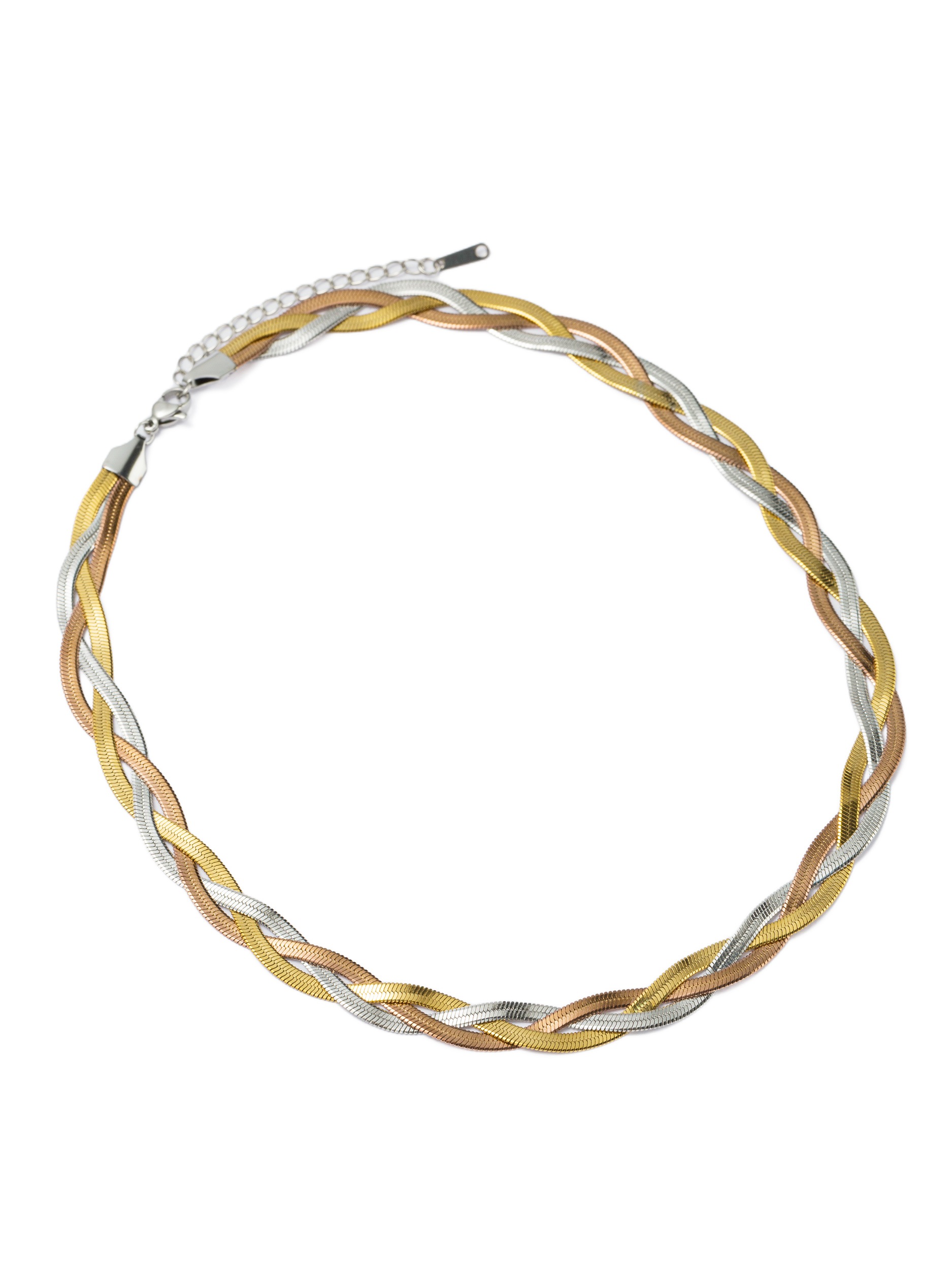 Aniston JEWELRY & WATCHES Collier »Schmuck Geschenk Edelstahl Halsschmuck Halskette Zopf« Made in Germany