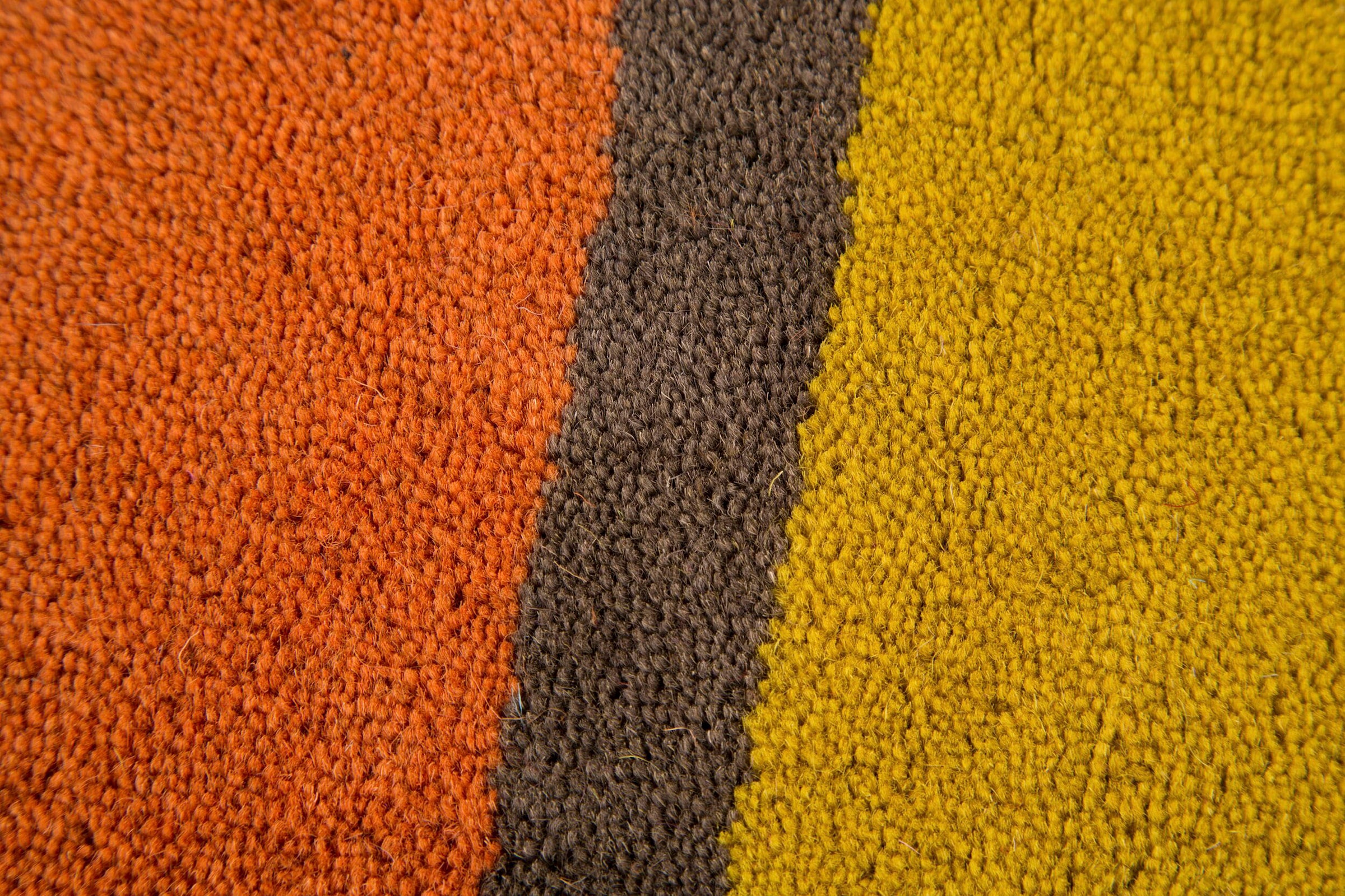 FLAIR RUGS Wollteppich »Candy«, rechteckig, 10 mm Höhe, aus 100% Wolle, Design mit Streifen, mehrfarbig gemustert, bunt