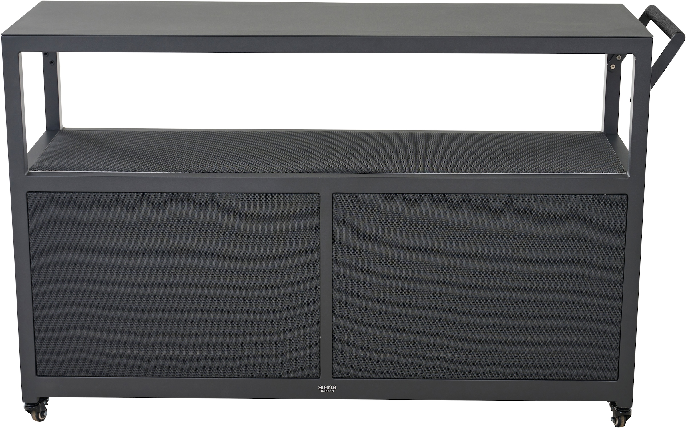 Siena Garden Servierwagen »PALMA groß« Aluminiumrahmen, Ranotex® Bezug dunkelgrau