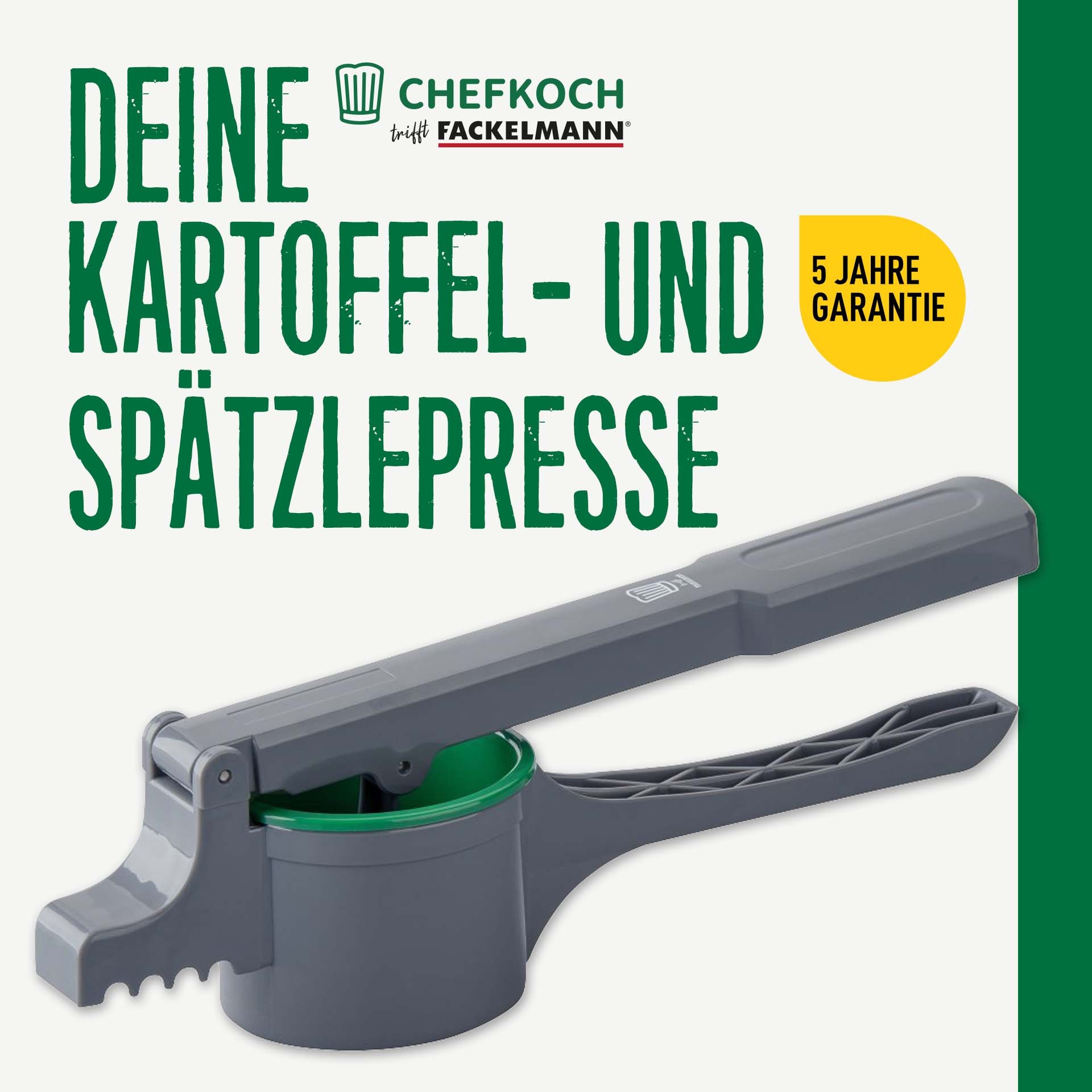 Chefkoch trifft Fackelmann Spätzlepresse »Presse für Kartoffeln, Spätzle, S günstig online kaufen