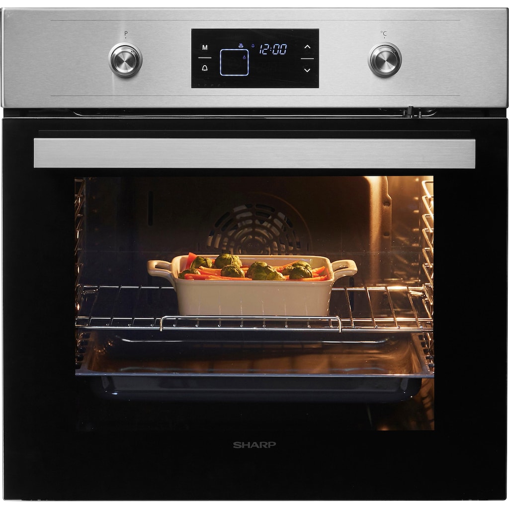 Sharp Einbaubackofen »K-60V19IQM-EU«, K-60V19IQM-EU, katalytische Reinigung